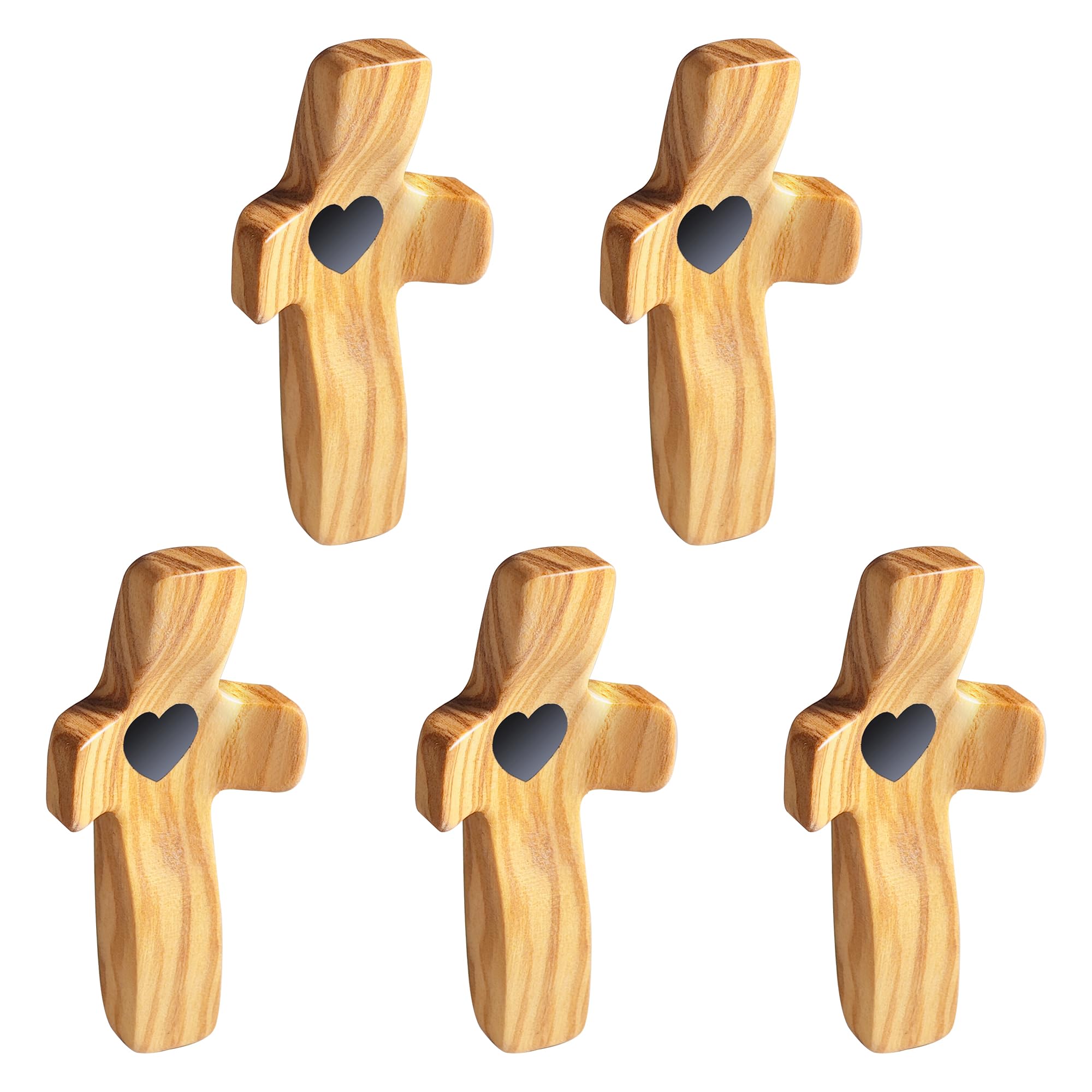 Yookin Cross My Heart | Encouragement Gift Wooden Cross Fingertip Stress Relief Gifts Pocket Small Cross Christmas Gift Handheld