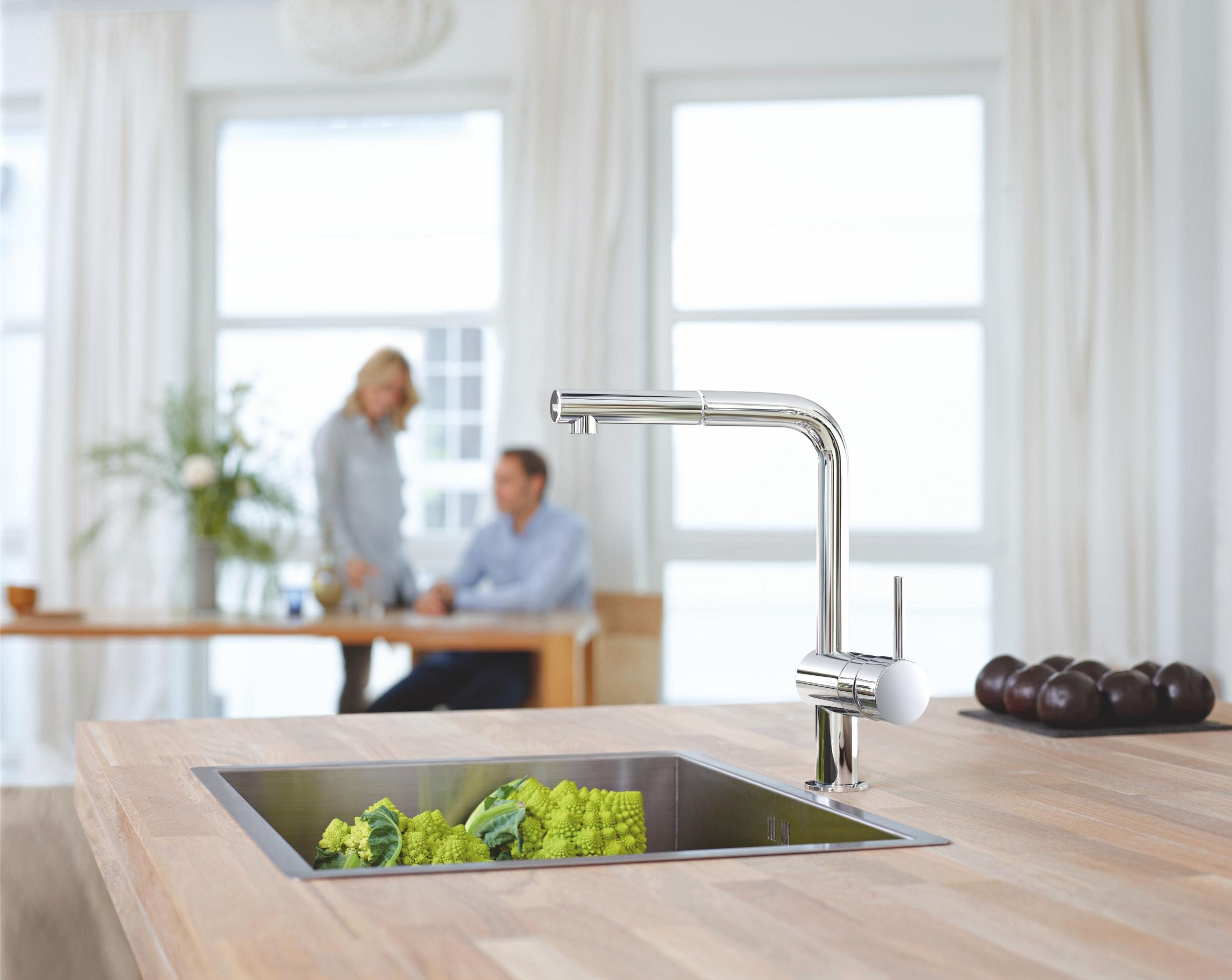 grohe 32168000 L-Spout Minta Single Lever Basin Mixer  chrome