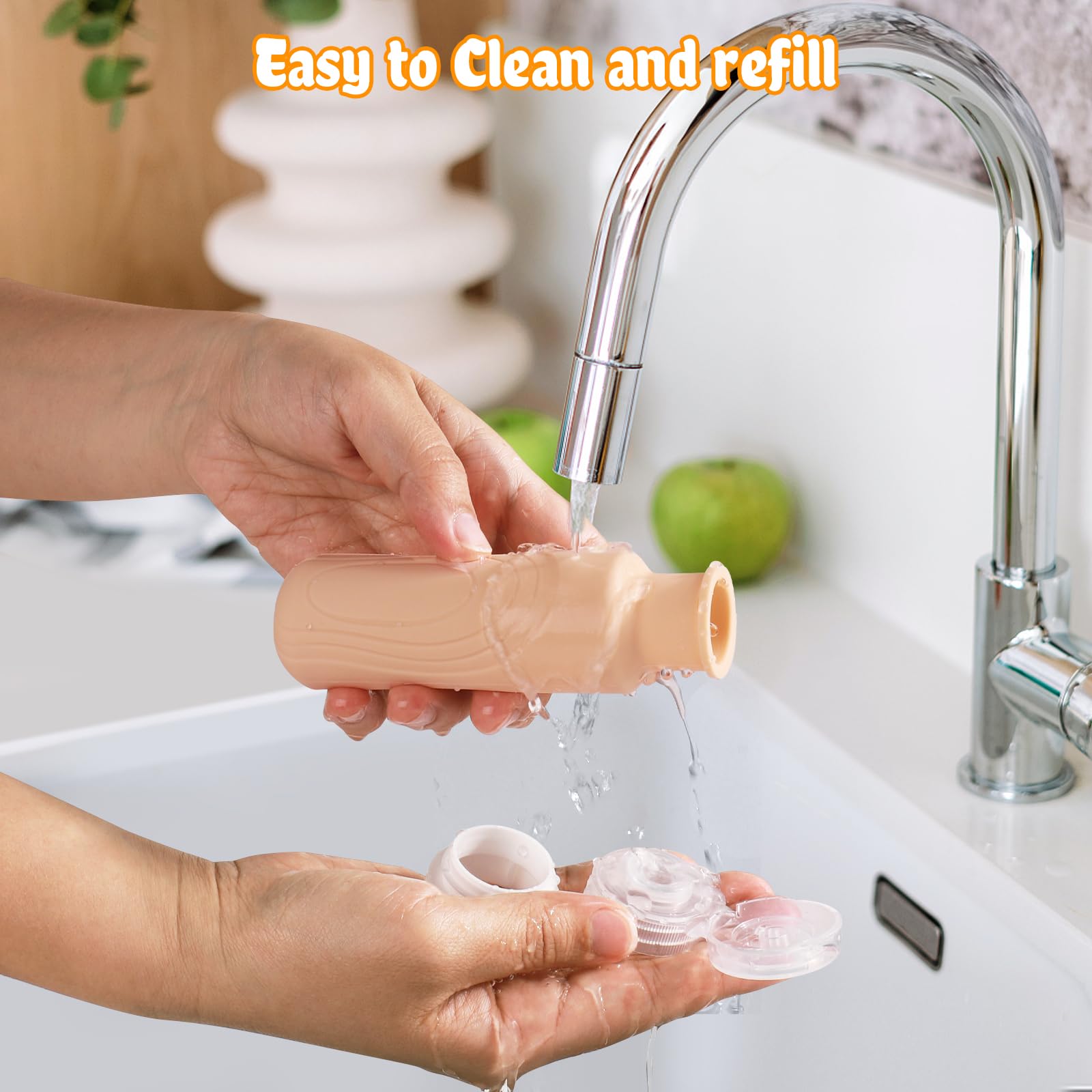 Glamfields Tsa Approved Travel Bottles For Toiletries, 3Oz Size Leak Proof Silicone Containers For Shampoo, Conditioner,Easy To