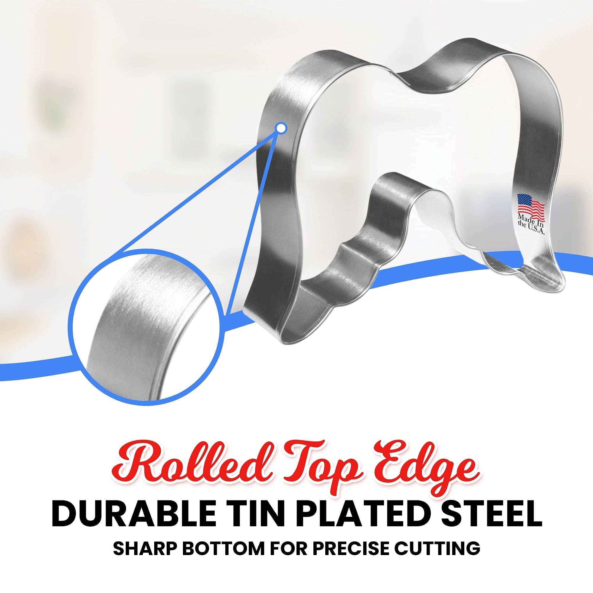 Foose Angel Wings Cookie Cutter 4 Inch -Tin Plated Steel Cookie Cutters - Angel Wings Cookie Mold