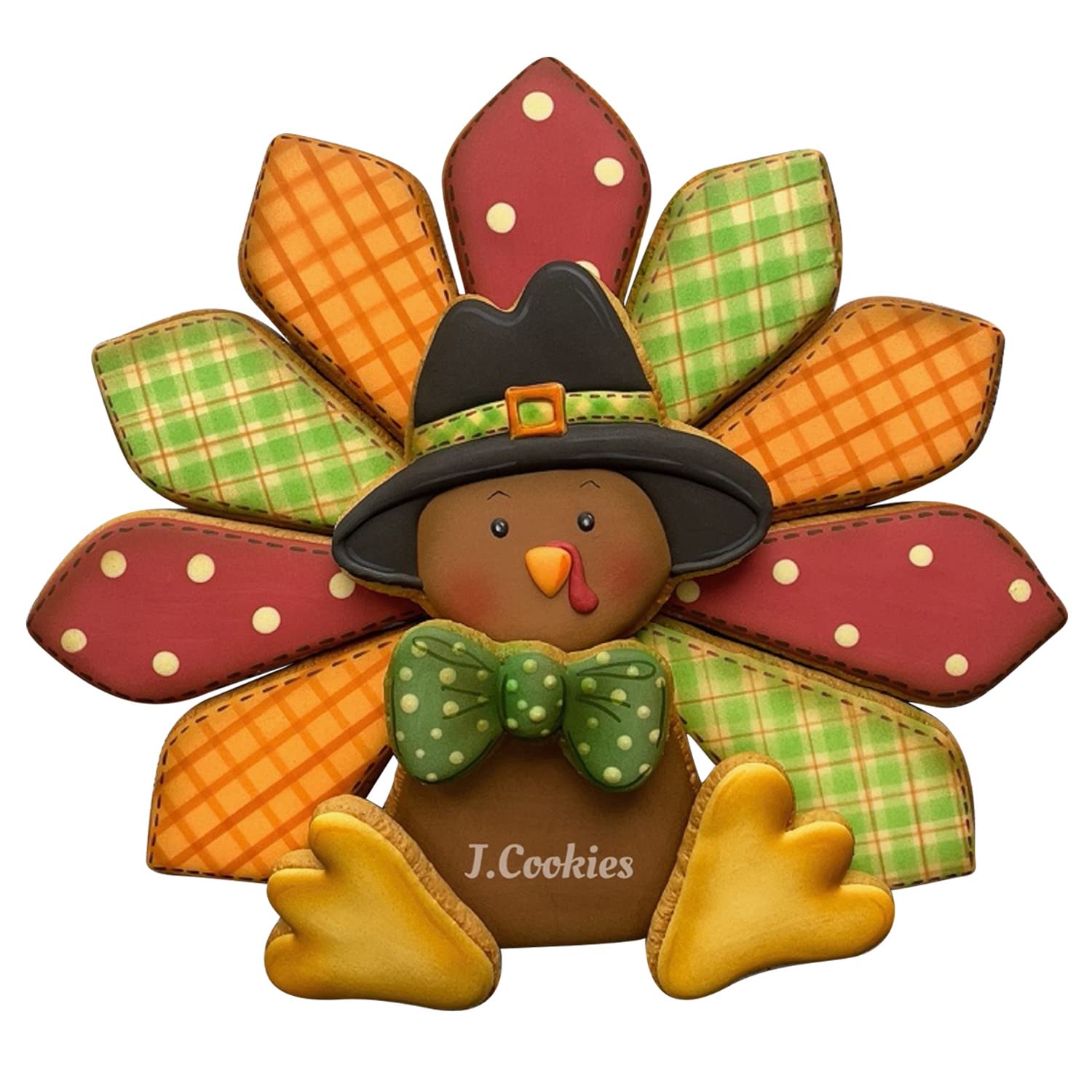 LILIAO Thanksgiving Turkey Puzzle Cookie Cutter Set, 7 Pieces, Large, Stainless Steel, Silver