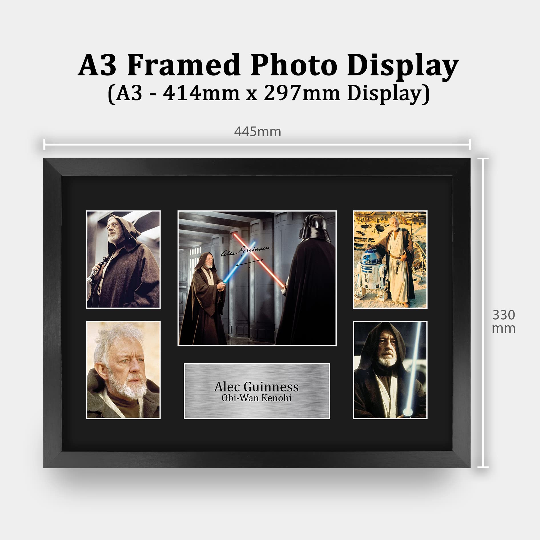 Hwc Trading Alec Guinness Star Wars Obi-Wan Kenobi 16 X 12 Inch (A3) Printed Gifts Signed Autograph Picture For Movie Memorabili