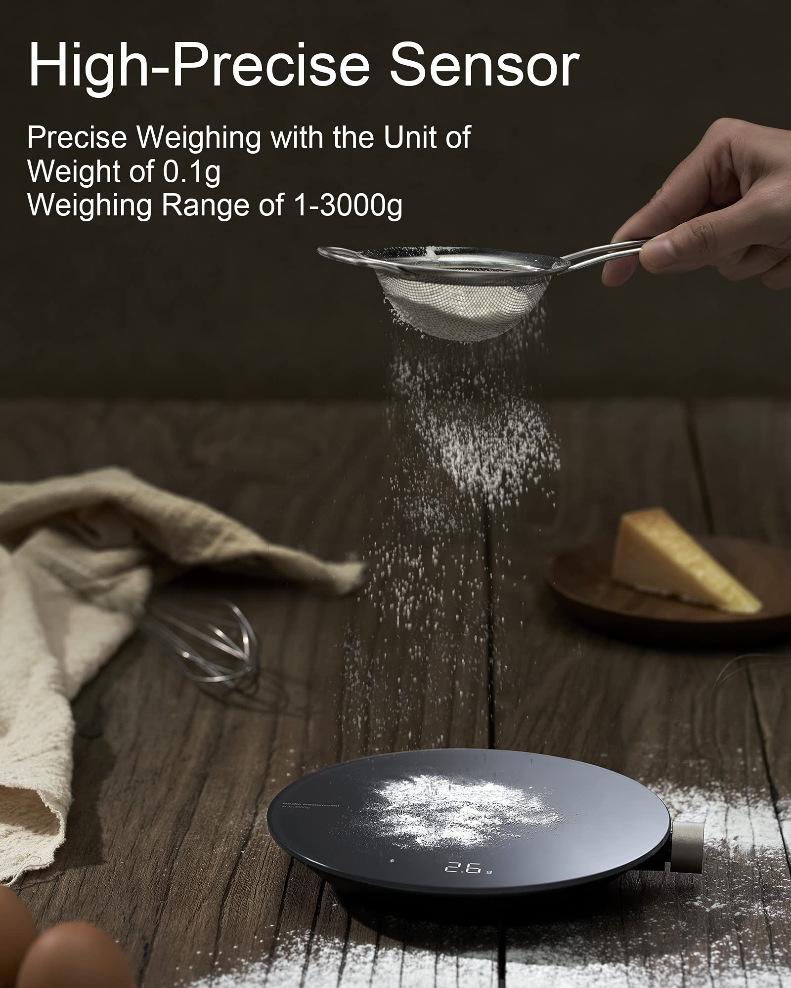 Hoto Smart Food Scale, Kitchen Scale, Food Scales Digital Weight Grams And Oz, Coffee Scale, Kitchen Scale With 0.1G High Precis