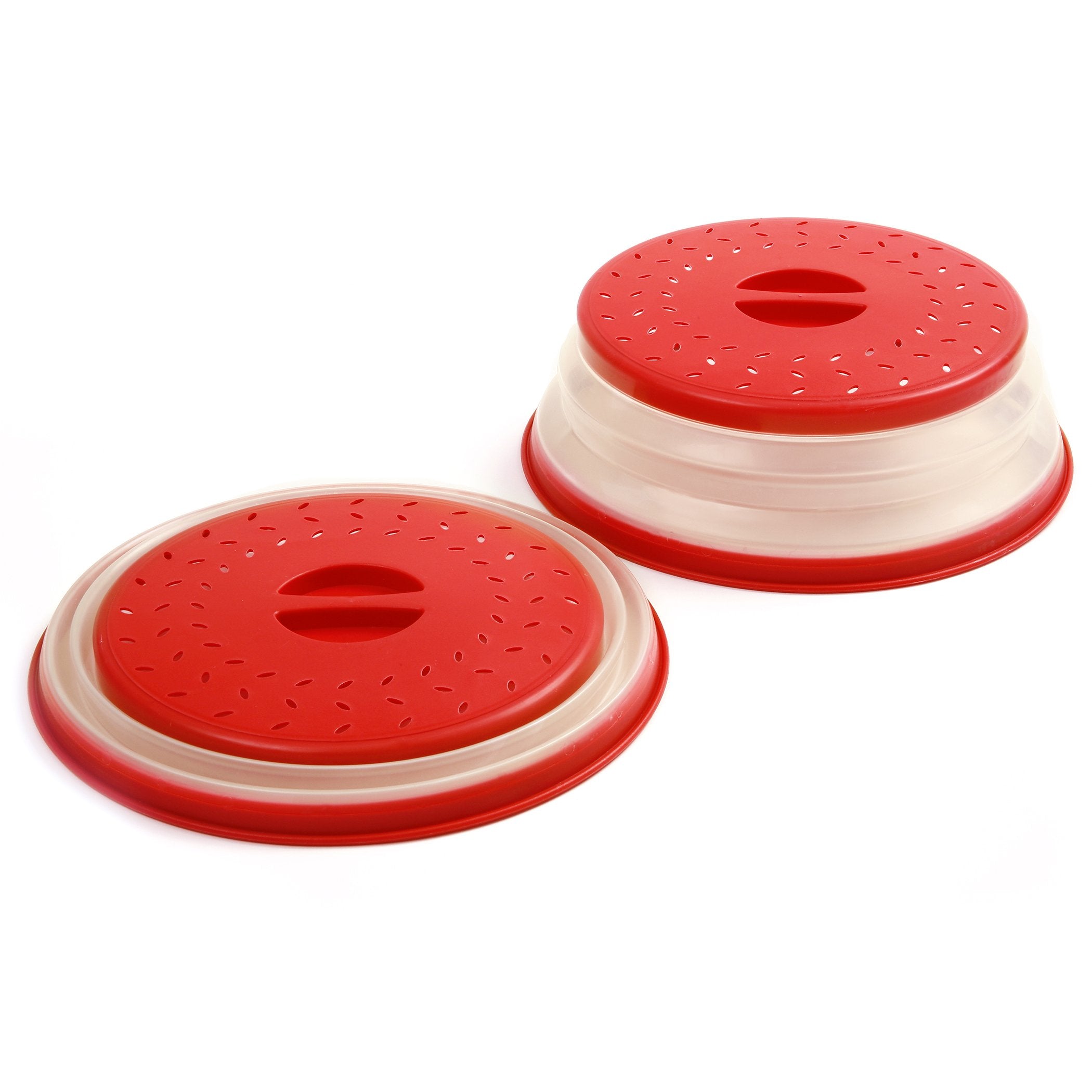 Norpro Knockdown Microwave Food Cover, Red
