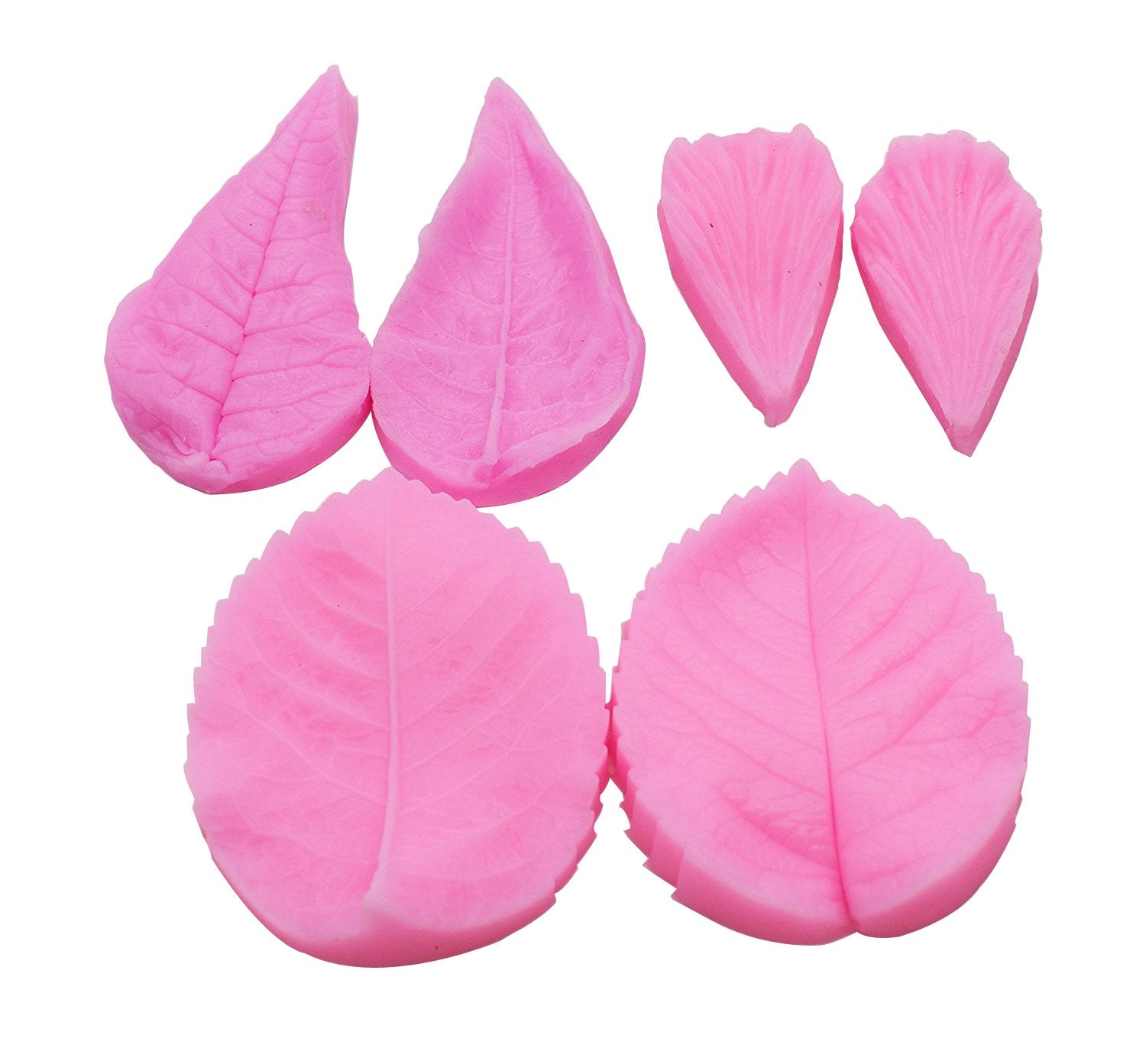 Leaf Mold 3Pcs/Set, Kootips Silicone Leaf Petal Veiner Sugar Craft Tools Fondant And Gum Paste Mold