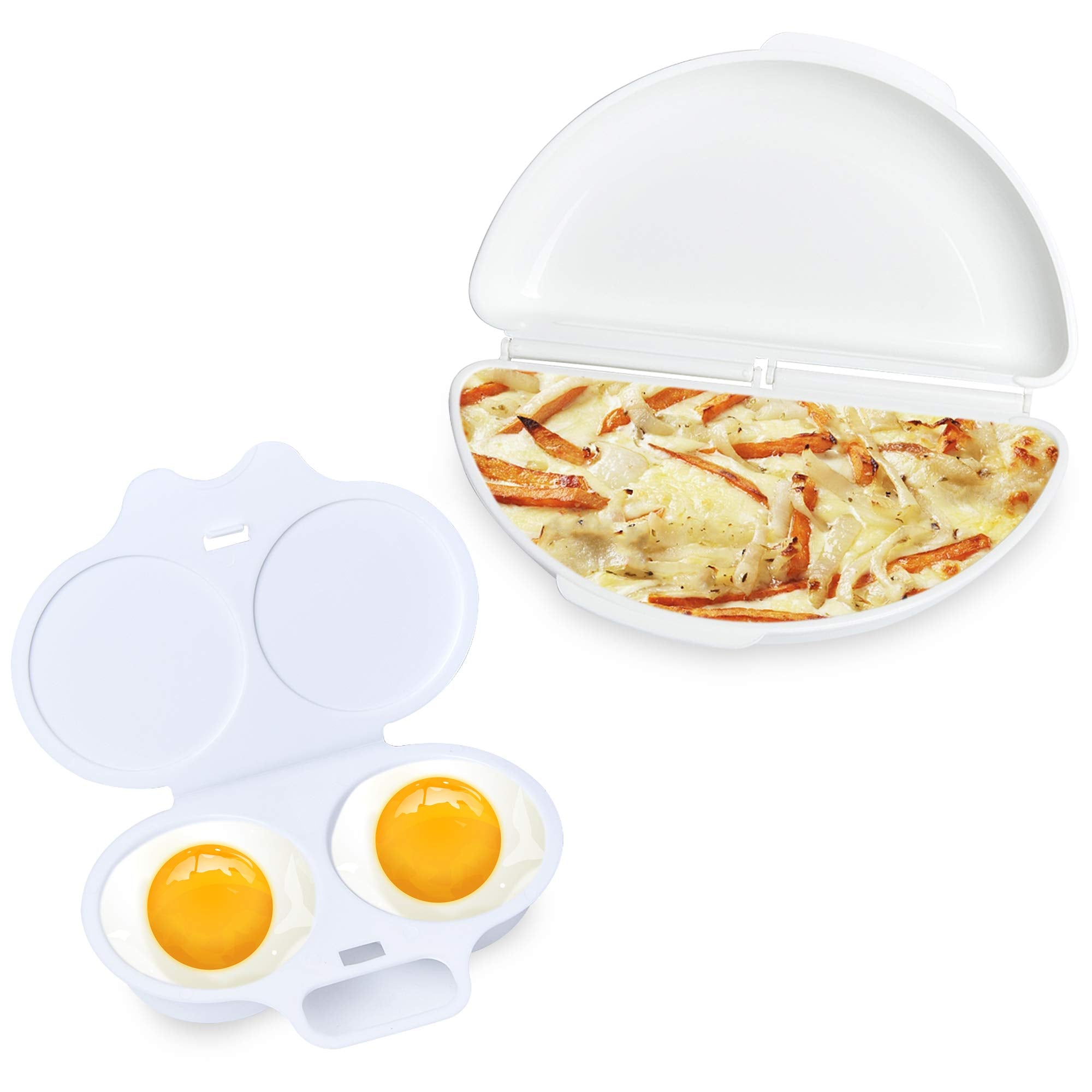 Easy Egg Breakfast Set Akamino Microwave Omelet Pan And Egg Poacher - Bpa Free Egg Maker Easy To Use And Non-Stick Breakfast Egg