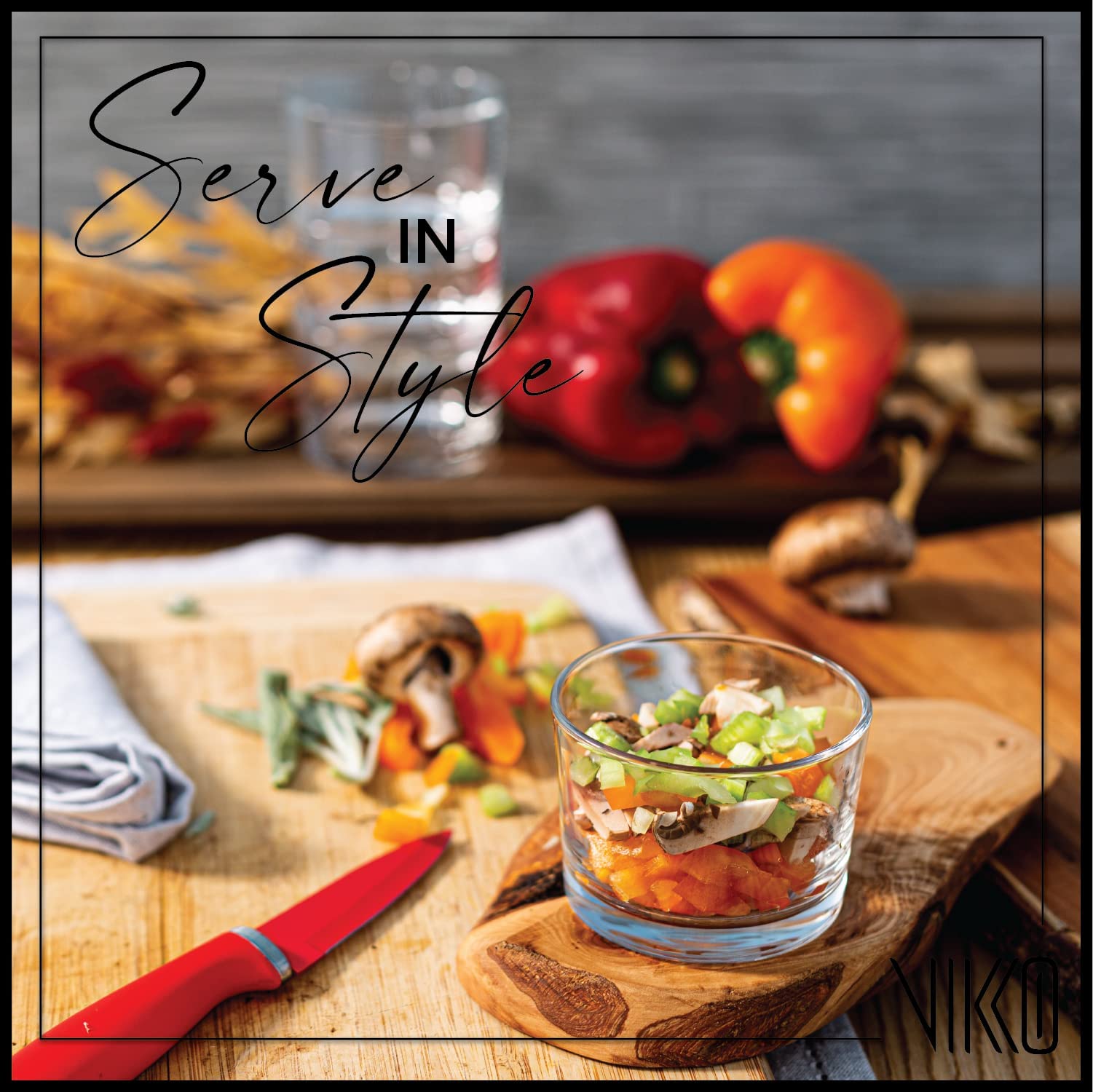 Vikko Stackable Bodega Glasses, 7 Oz Tasting Glasses, Small Glass Bowls, Glass Dessert Cups, Custard Cups, Glass Prep Bowls, Par