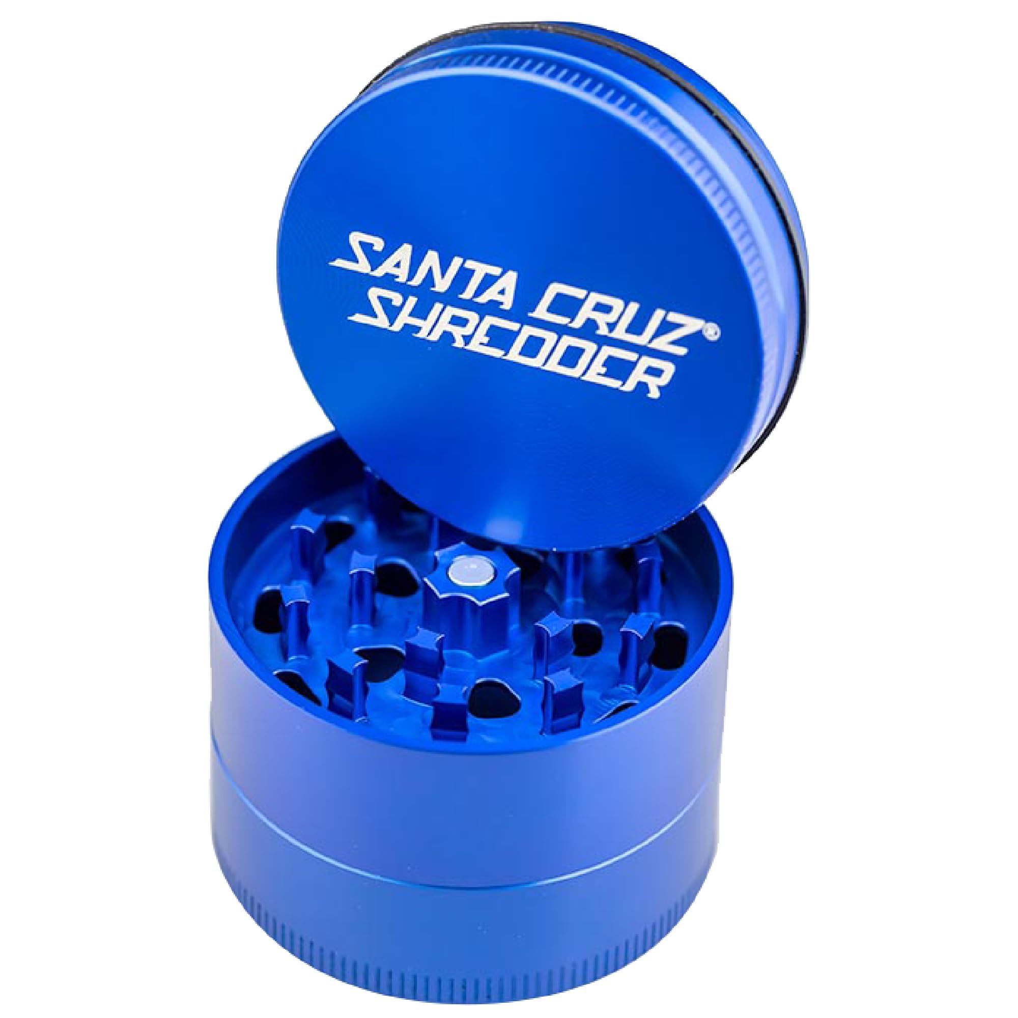 Santa Cruz Shredder Spice Grinder 3 Piece Medium 2 1/8 Superior Grip and Aluminium (Blue)