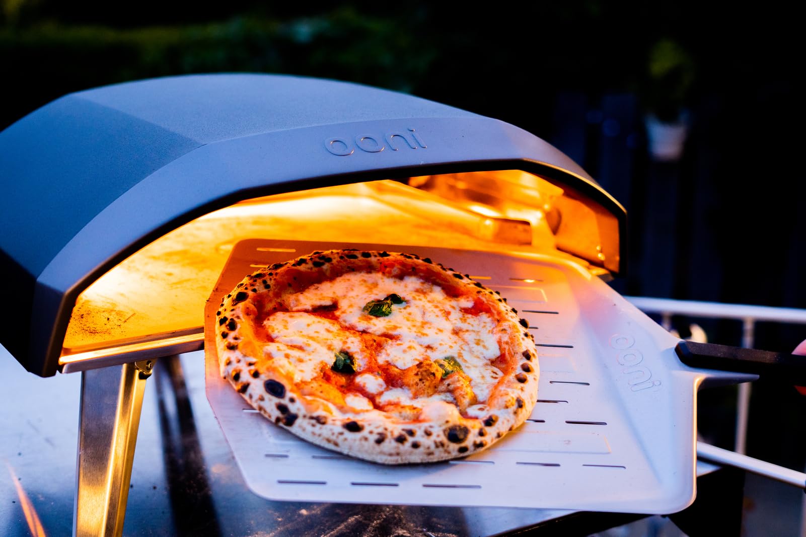 Ooni 12    Perforated Pizza Peel - Long Handle Perforated Aluminium Pizza Paddle - Lightweight Pizza Turning Peel - Ooni Outdoor