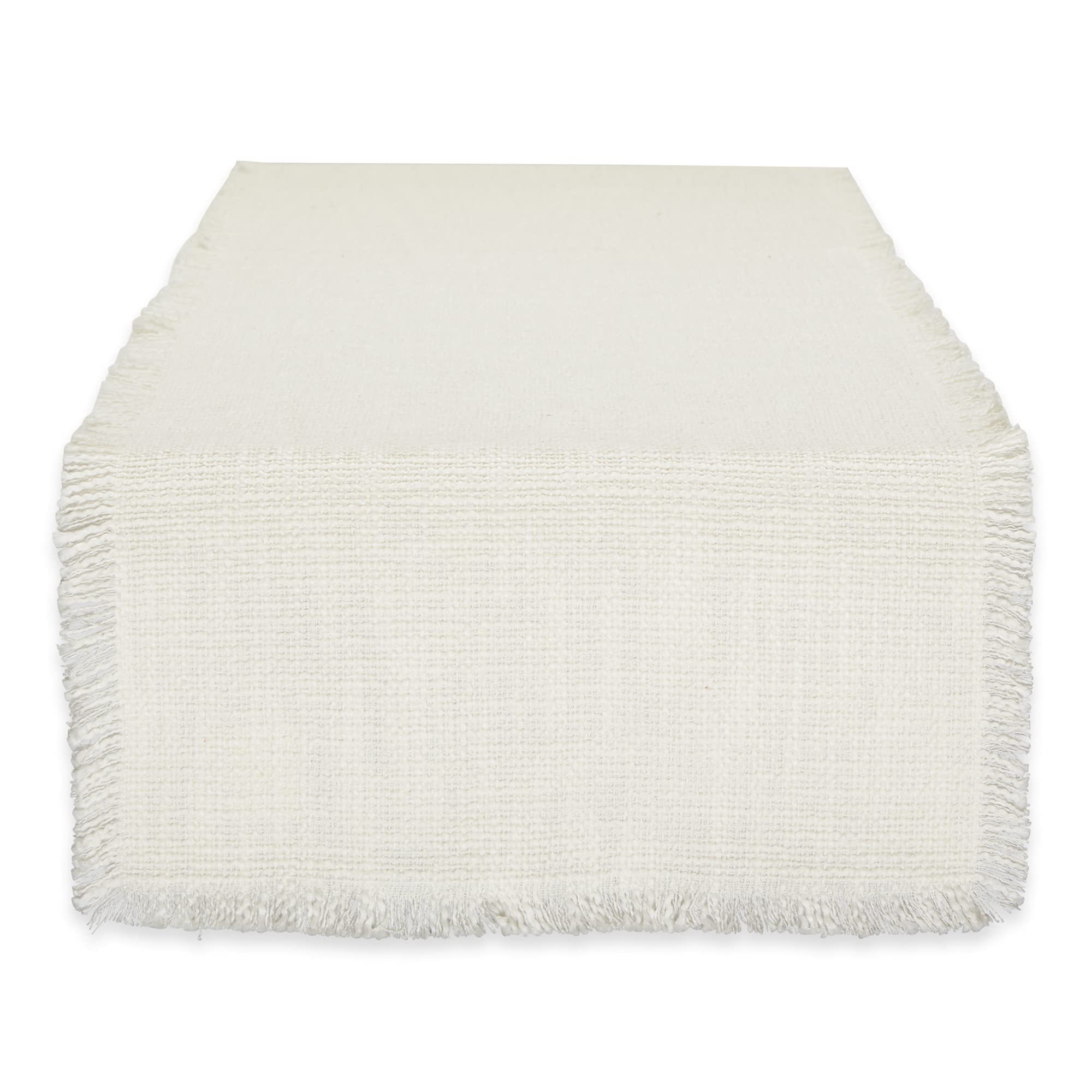 Dii Linen Tabletop Collection Machine Washable, Table Runner, 14.5X72, Cream