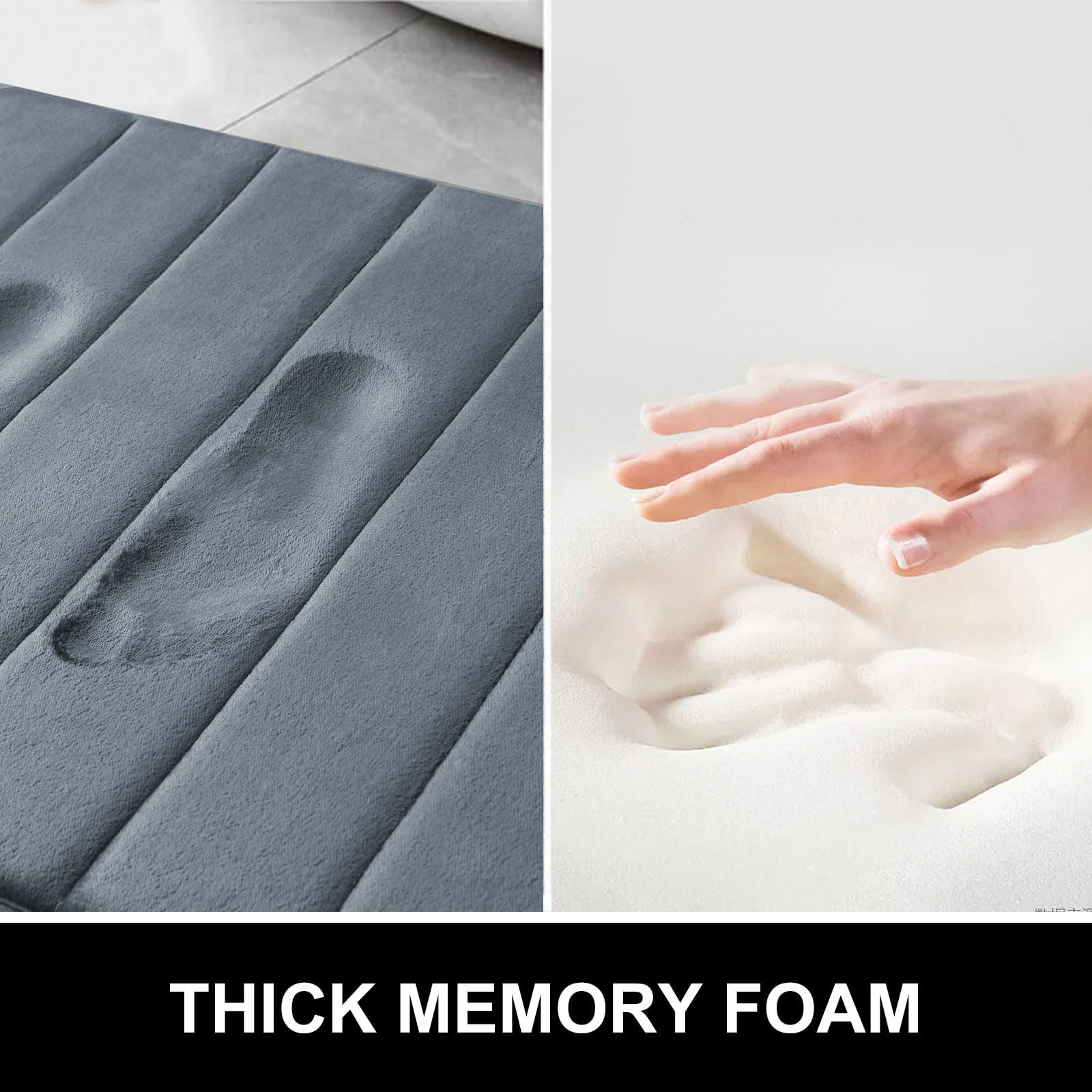 Colorxy Memory Foam Bath Mat 30X20, Ultra Soft And Absorbent Bathroom Rugs, Non-Slip, Machine Wash Dry, Thick Bath Rug Carpet Fo
