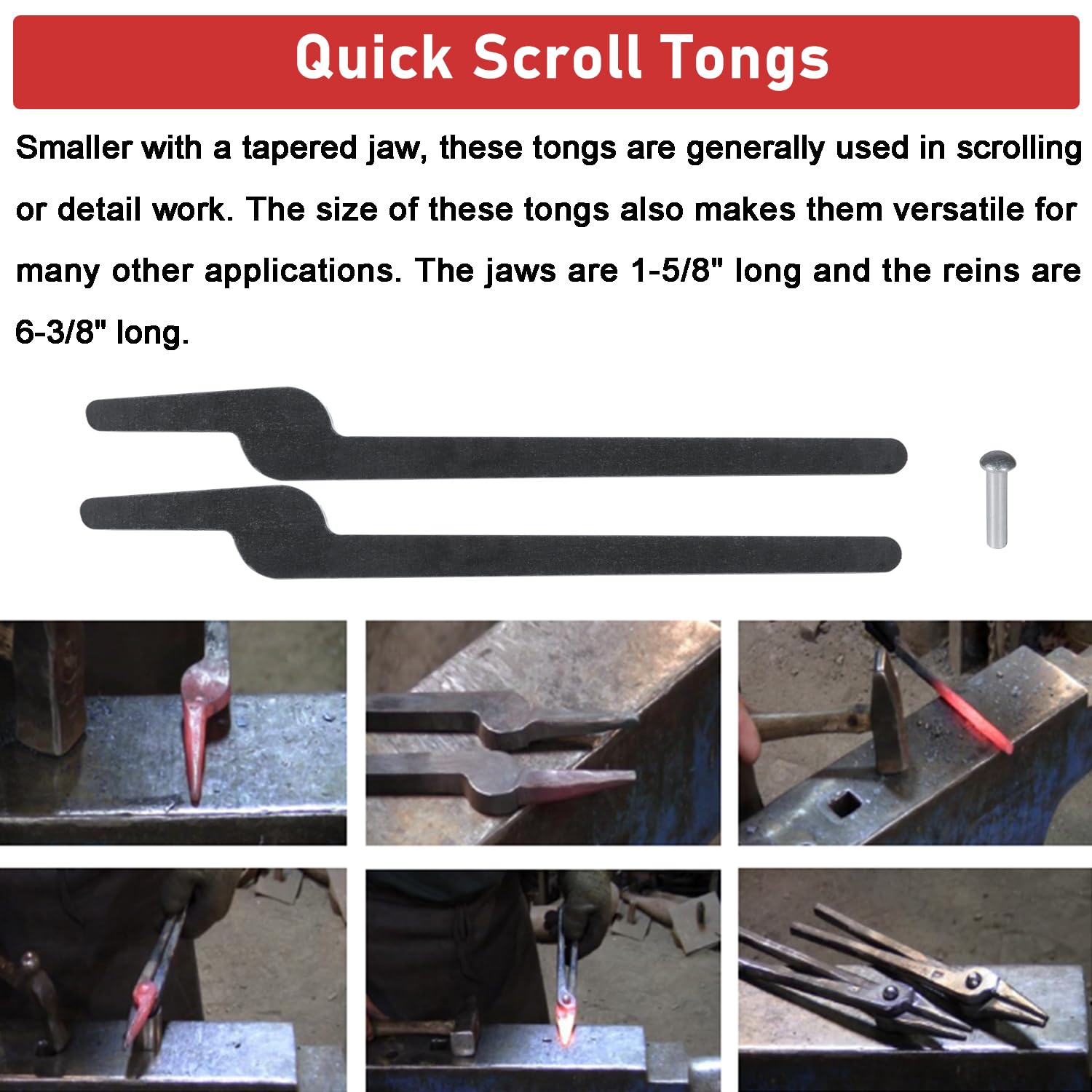5 Pairs Diy Rapid Tongs Bundle Set Five Types Of Blacksmith Tongs Forging Tongs Comes With Rivet For Beginner Further Smithing