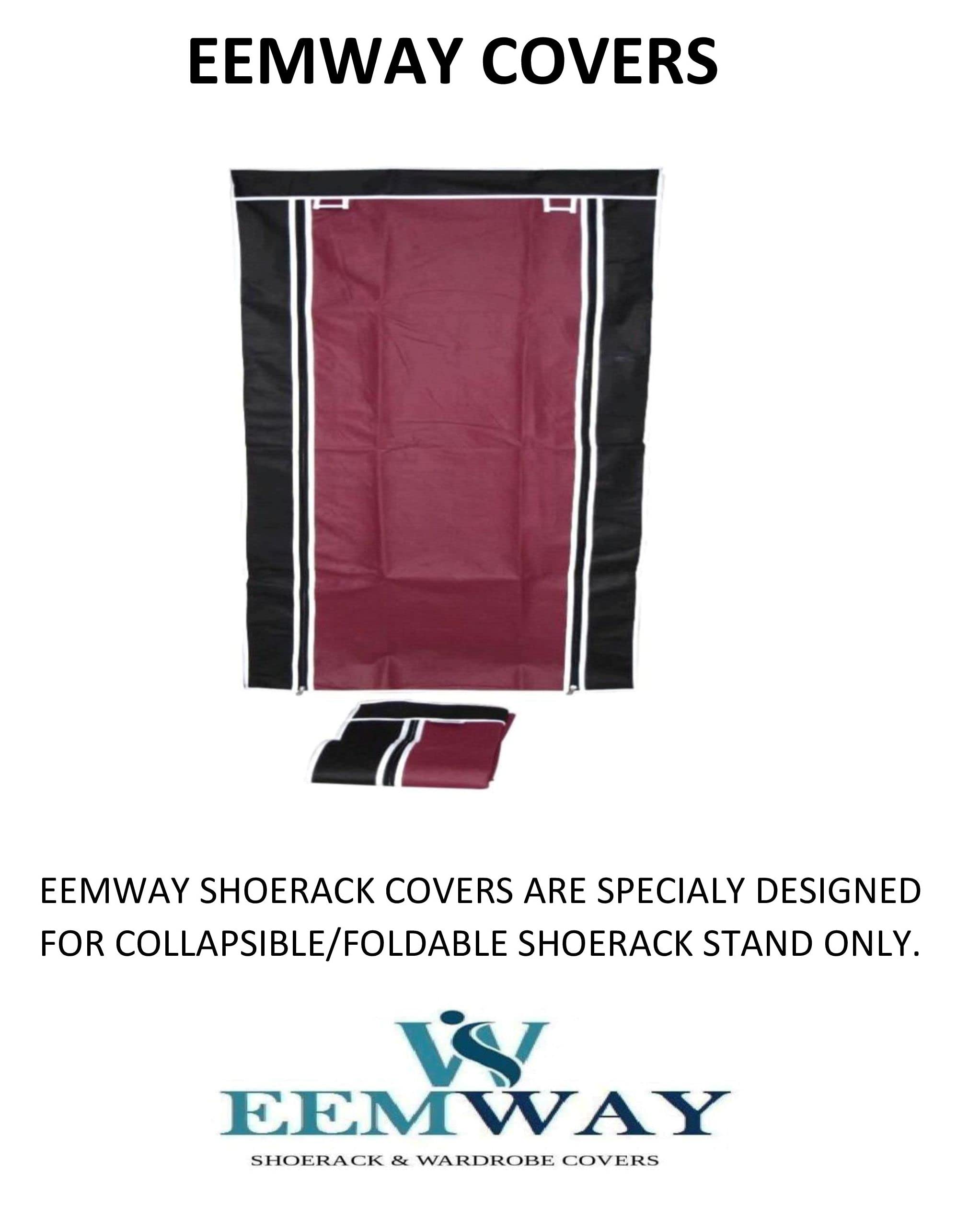 Eemway Fabric Cover/Outer Cover Of Shoestand Size-L24Xb12Xh42 Inches (Compatible For 6Layer Shoerack) (Black)