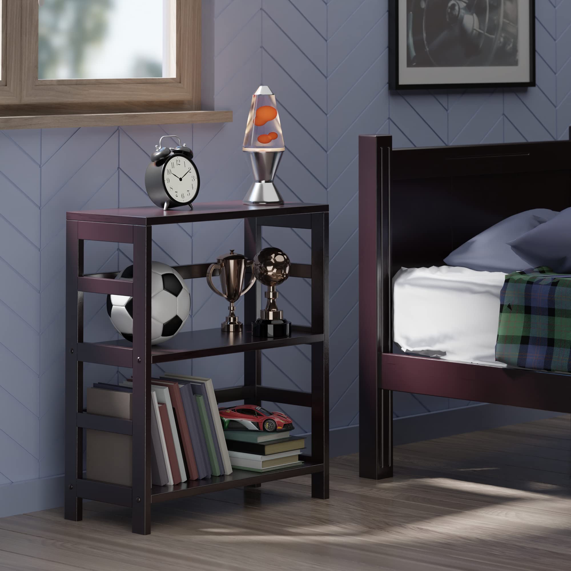 Winsome Wood Leo Model Name Shelving, Small And Large, Espresso