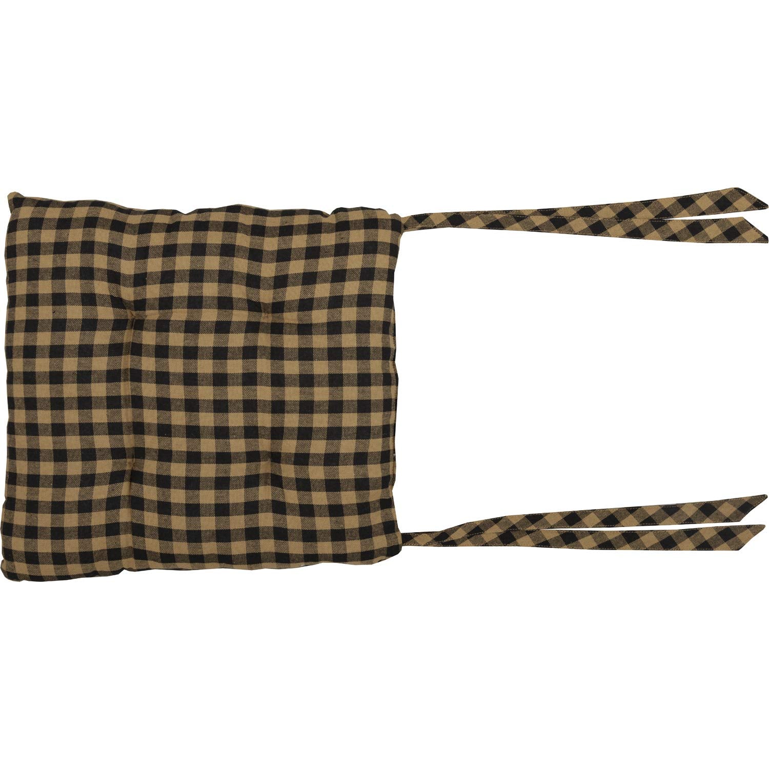 Vhc Brands, Black Star, Cotton, 15X15, Chair Pad, Black
