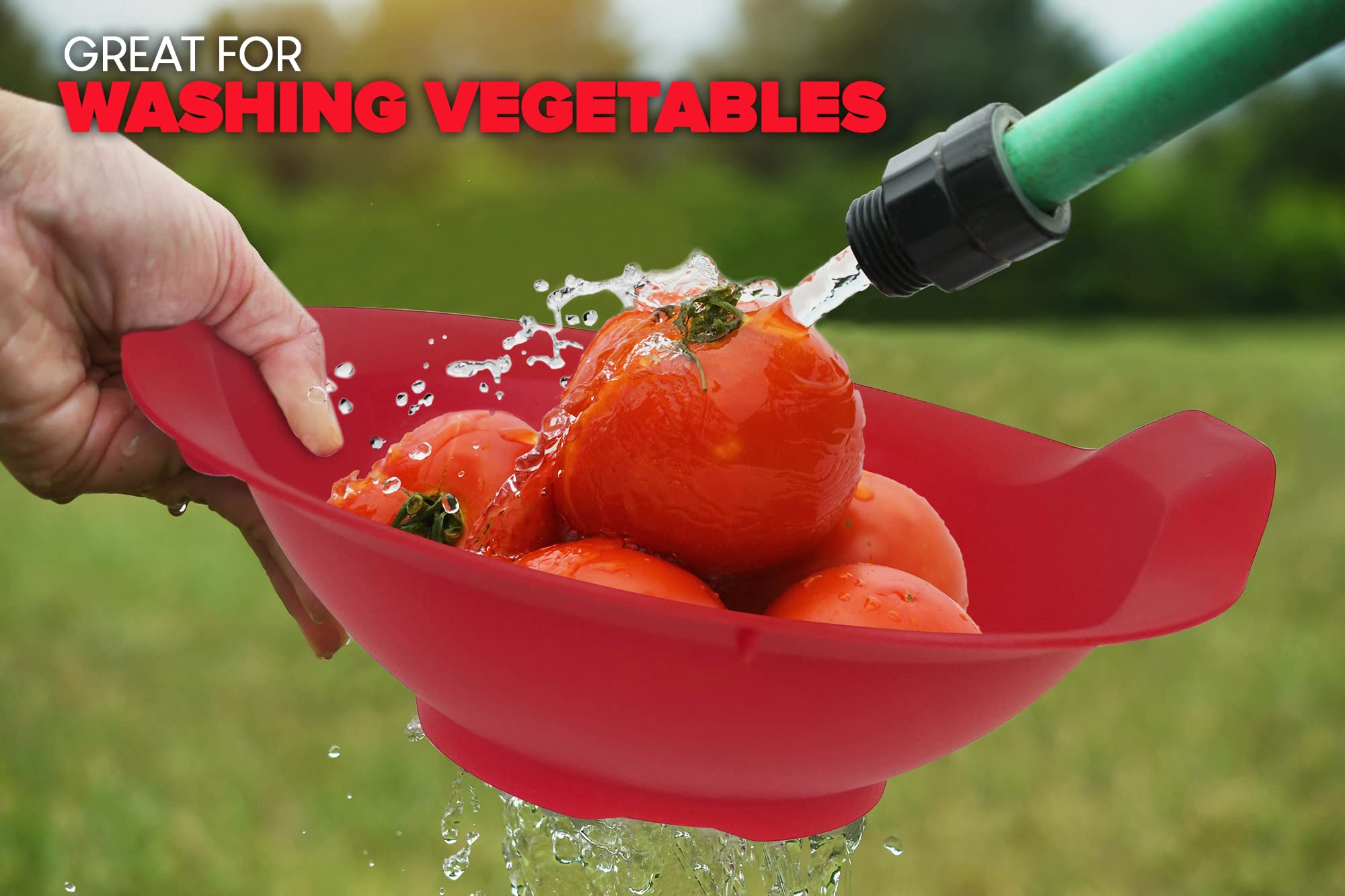 Strainer Colander Fruit 1 Quart Bowl Small Detachable 2 Piece Set Handle Berries Vegetables Exultimate