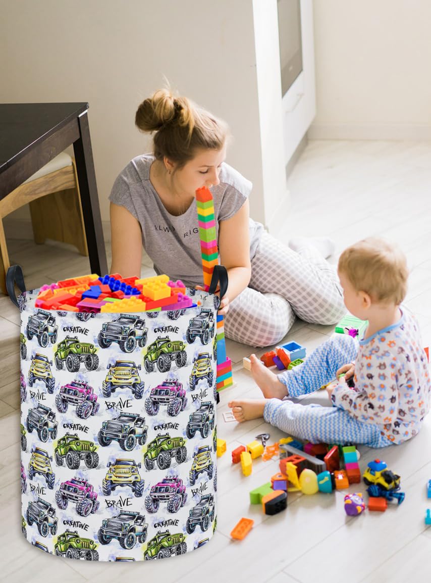 Ddbasket Kidslaundry Basket Boys Hamper For Nursery Boy And Girl Monster Racing Hamper Cute Kids Toys Storage Bin Organizer Room