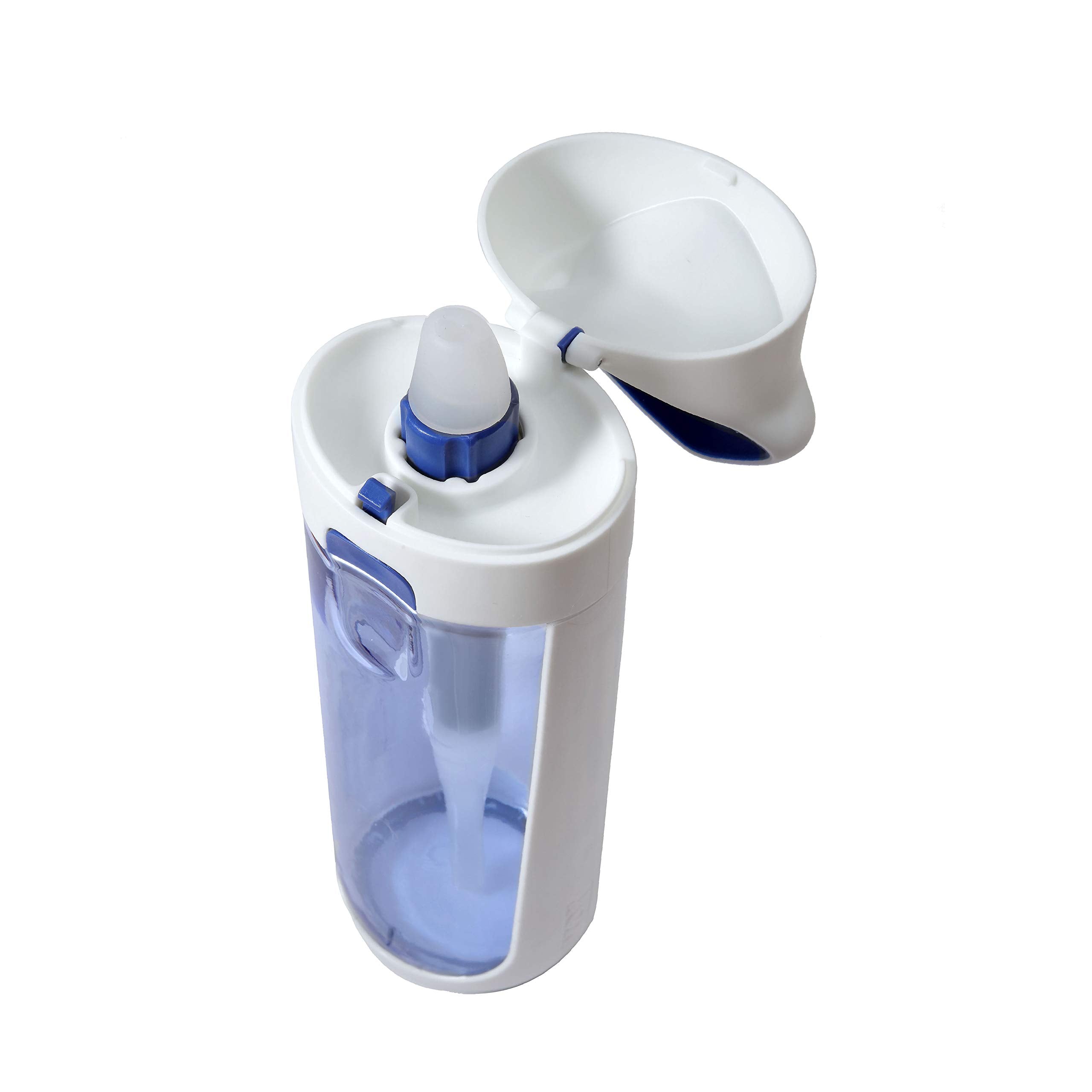 Kor Nava Bpa Free 650Ml Filter Water Bottle, White/Blue