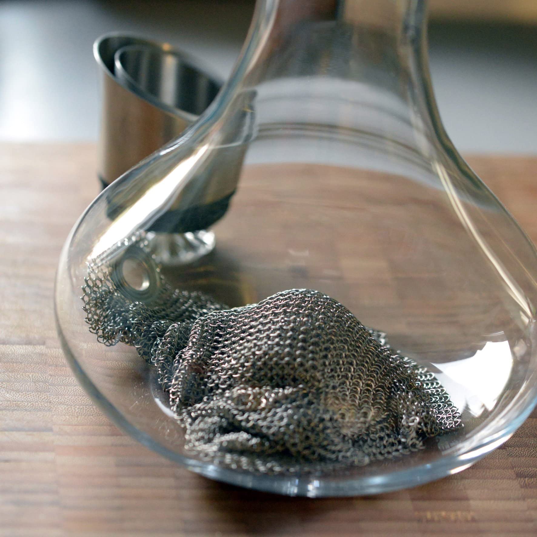 Mono Softmesh Cleaning Mesh | Stainless Steel Cloth With Hook For Gentle Scrubbing Of Pots, Decanters, Grills, Crystal And More