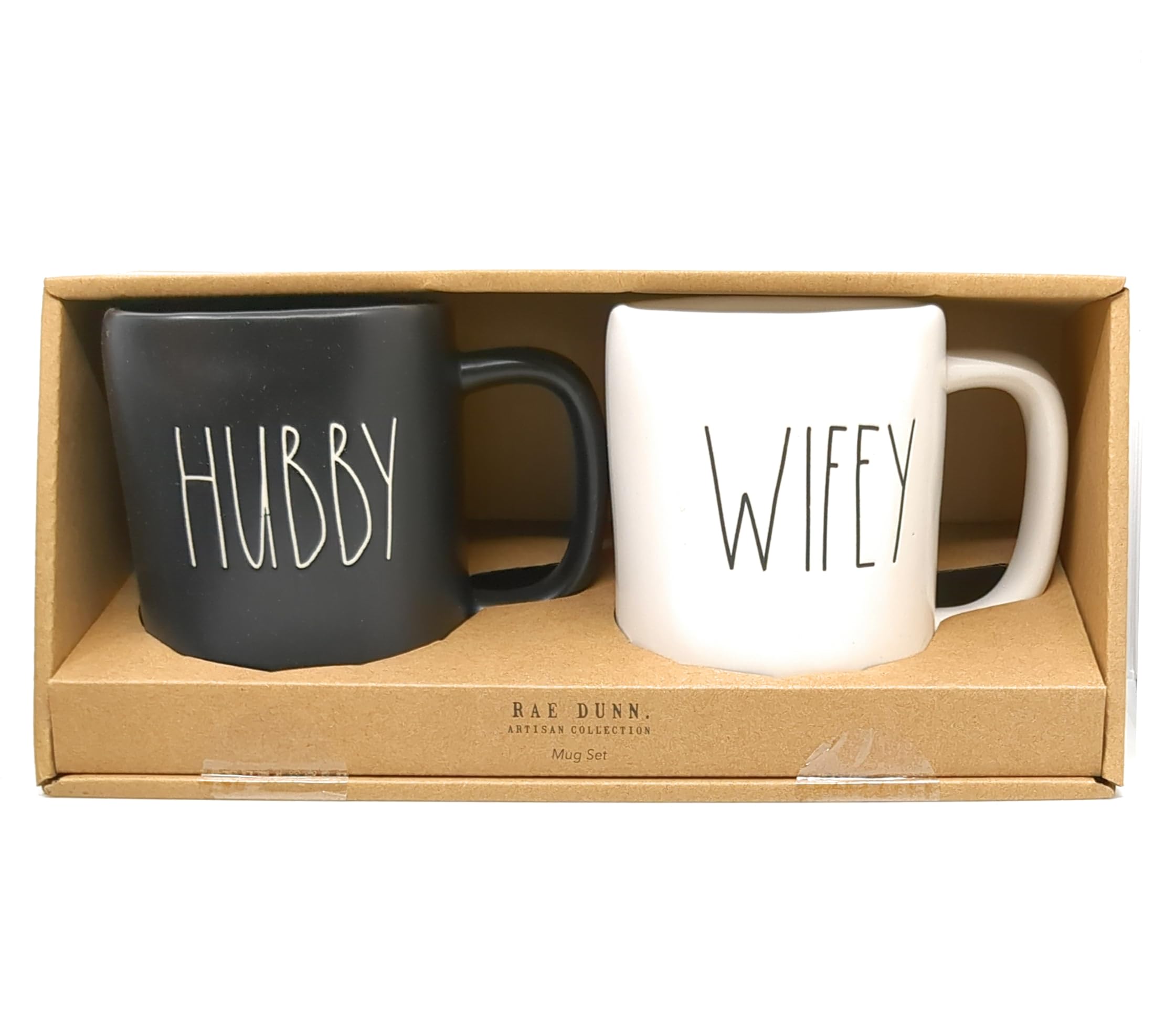 Rae Dunn By Magenta Hubby Wifey Ceramic Ll Coffee Tea Mug 2019 Limited Edition