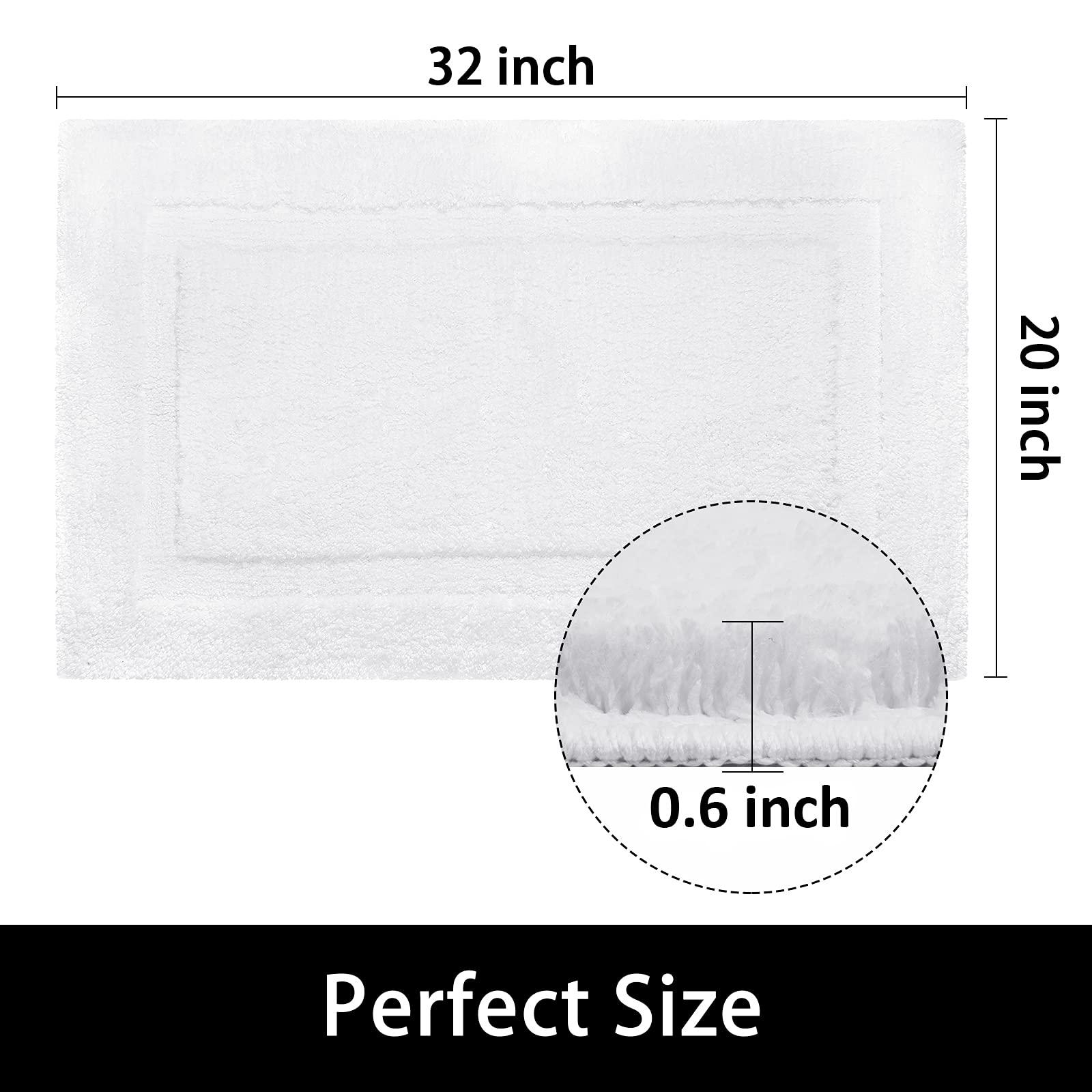 Shacos Super Soft Bath Rugs Set Of 2 Pieces 20X32 Inch Bath Mat For Bathroom Rug Non Slip Plush Bath Rug Absorbent Bathroom Rug
