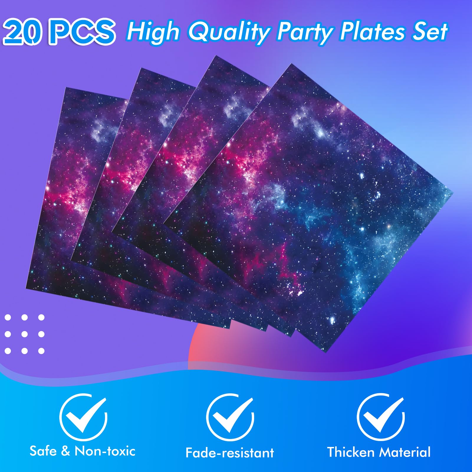 41Pcs Starry Galaxy Party Supplies Night Sky Party Tableware Set Outer Space Theme Birthday Star Party Table Decorations For Boy