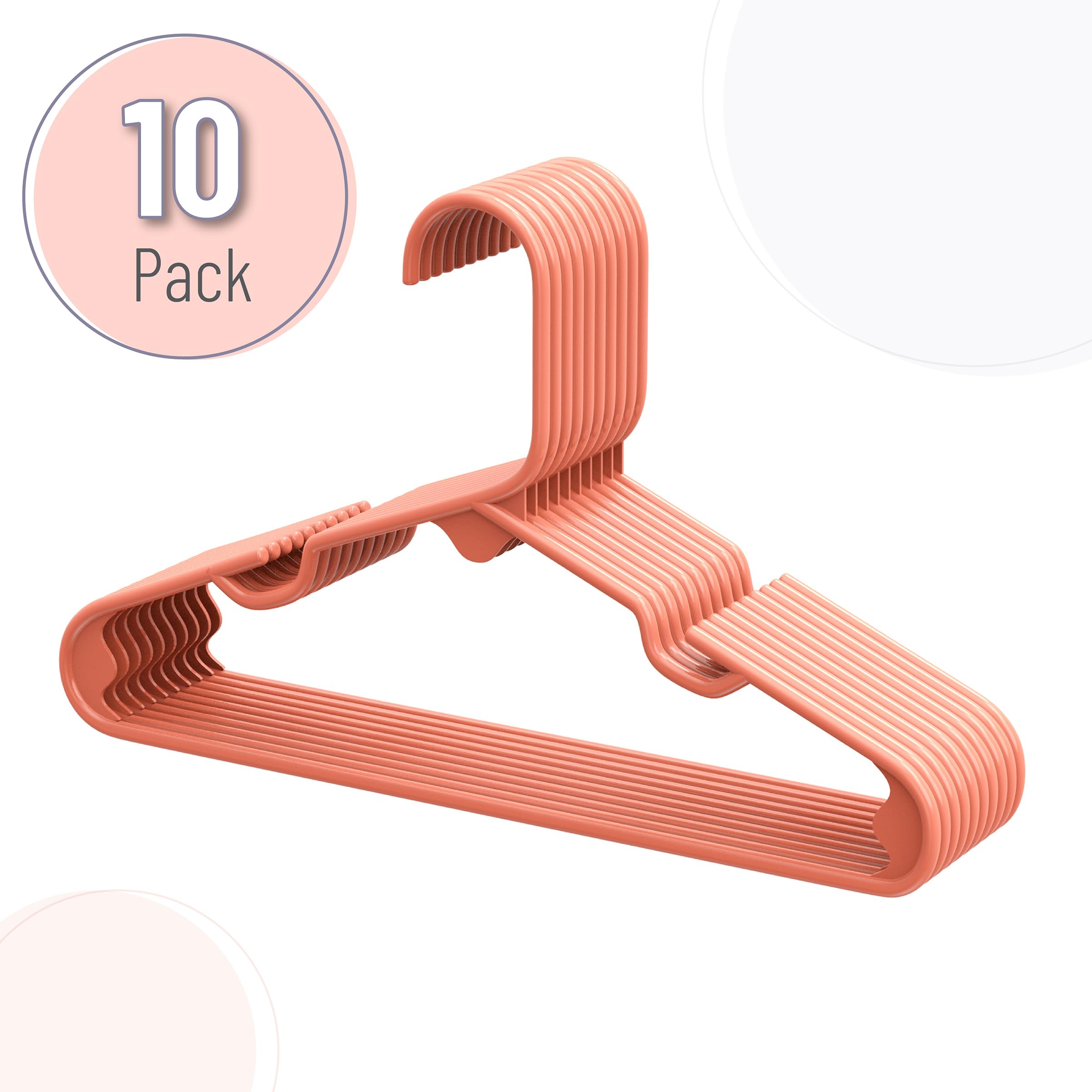 Mr. Pen- Kids Plastic Hangers, 10 Pack, Orange Baby Hanger, Childrens Hangers For Clothes, Baby Hangers For Closet, Kids Hangers
