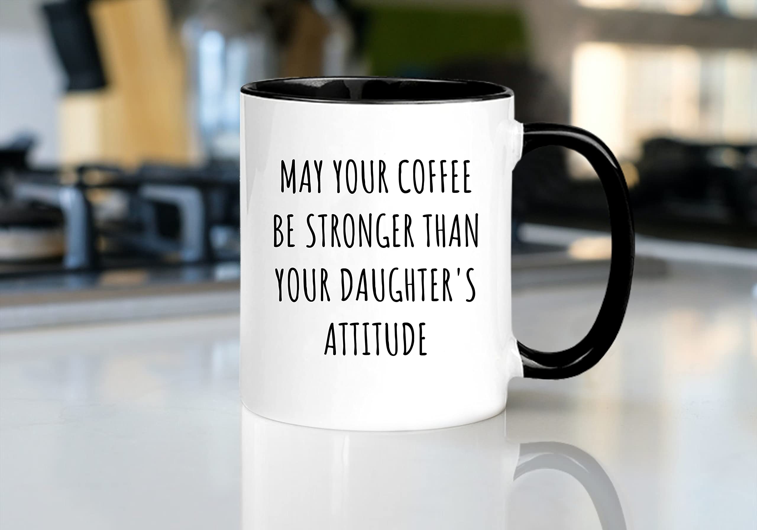 Nomkat-May Your Coffee Be Stronger Than Your Daughters Attitude,Parent Mug Of Girls,Cups For Your Mom Dad,Great Mothers Day Fath