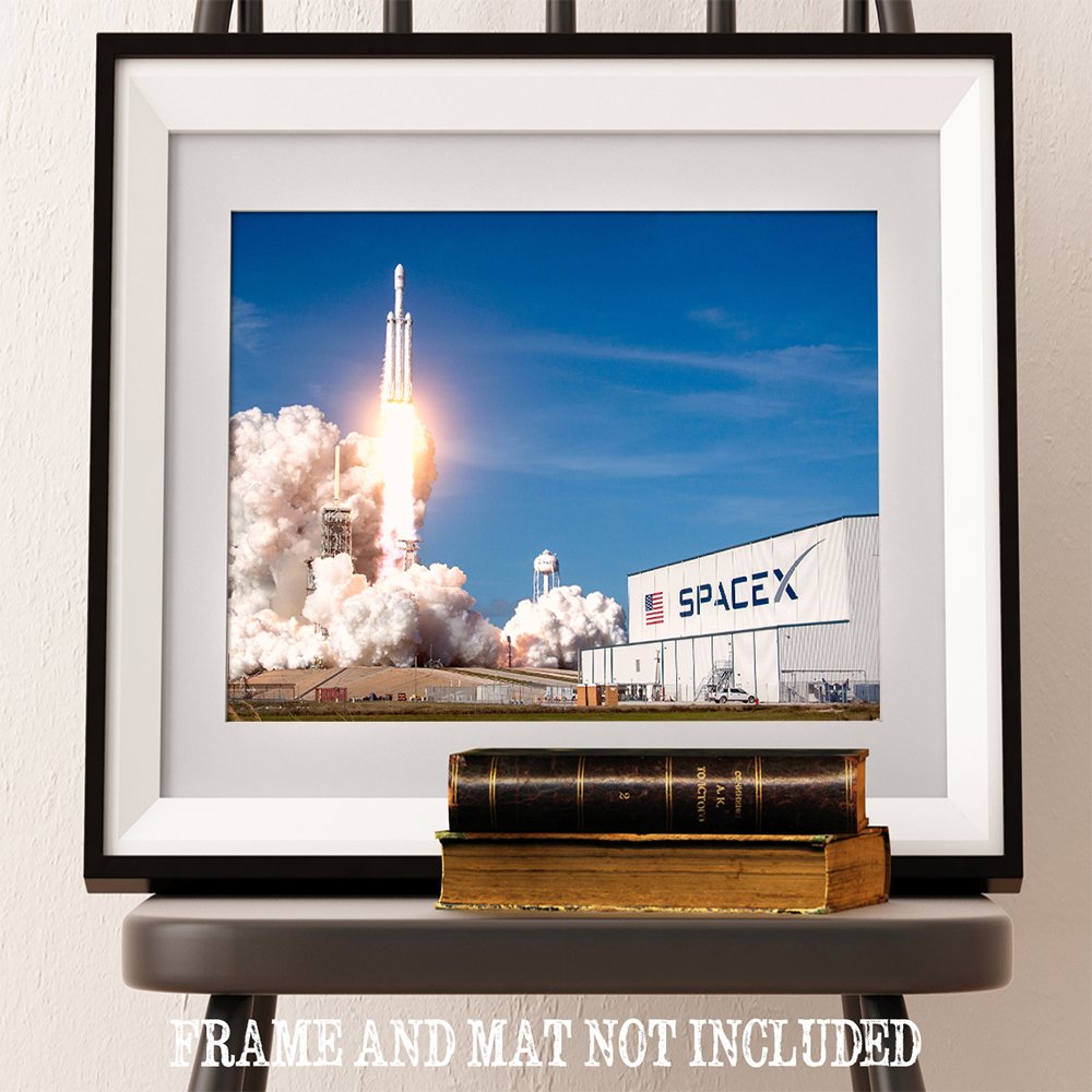 Astronomy Poster - Spacex Rocket Launch V2-11X14 Unframed Art Print - Vintage Posters For Dark Academia, Space Poster For Astron