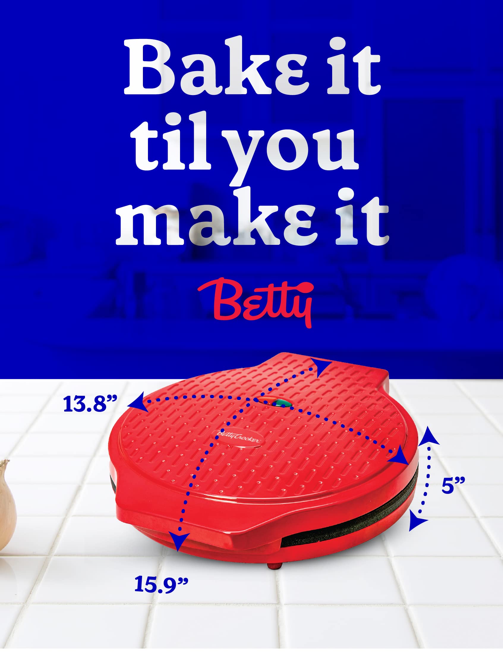 Betty Crocker Countertop Pizza Maker  1440-Watt Pizza Maker Machine for Home  BC-2958CR