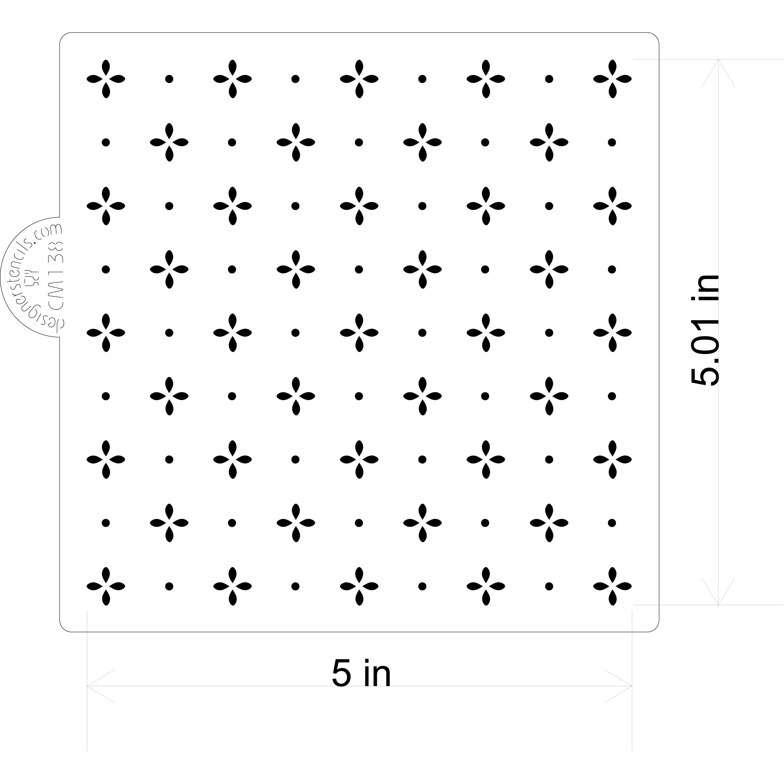 Petite Design Cookie And Craft Stencil | Cookie Stencils For Royal Icing, Dusting Powder Or Paint | Cm138 By Designer Stencils