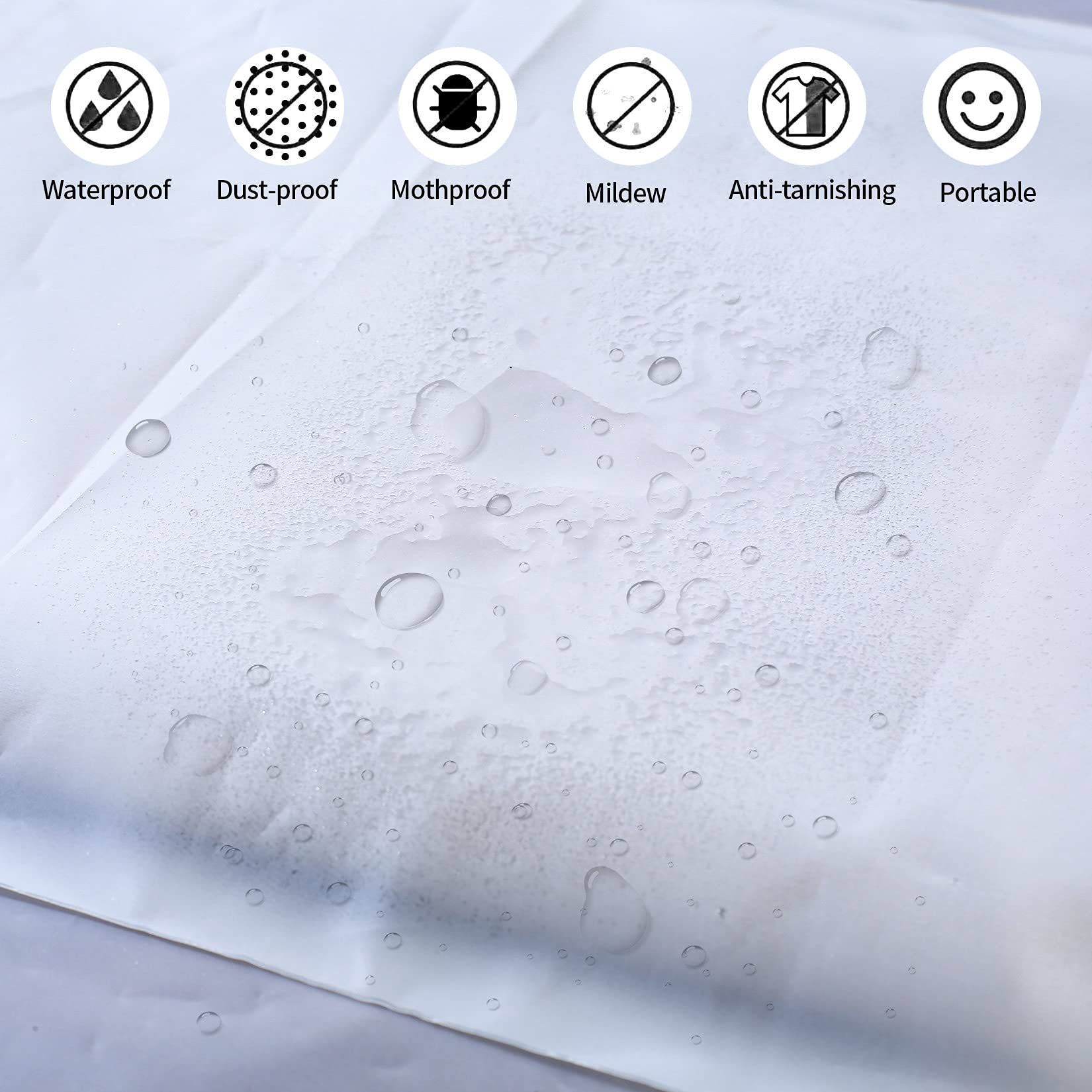 20 Pcs Travel Storage Bags, Clothes Packaging Bags, Reusable Plastic Ziplock Bags, Frosted Waterproof Resealable Clothing Zipper