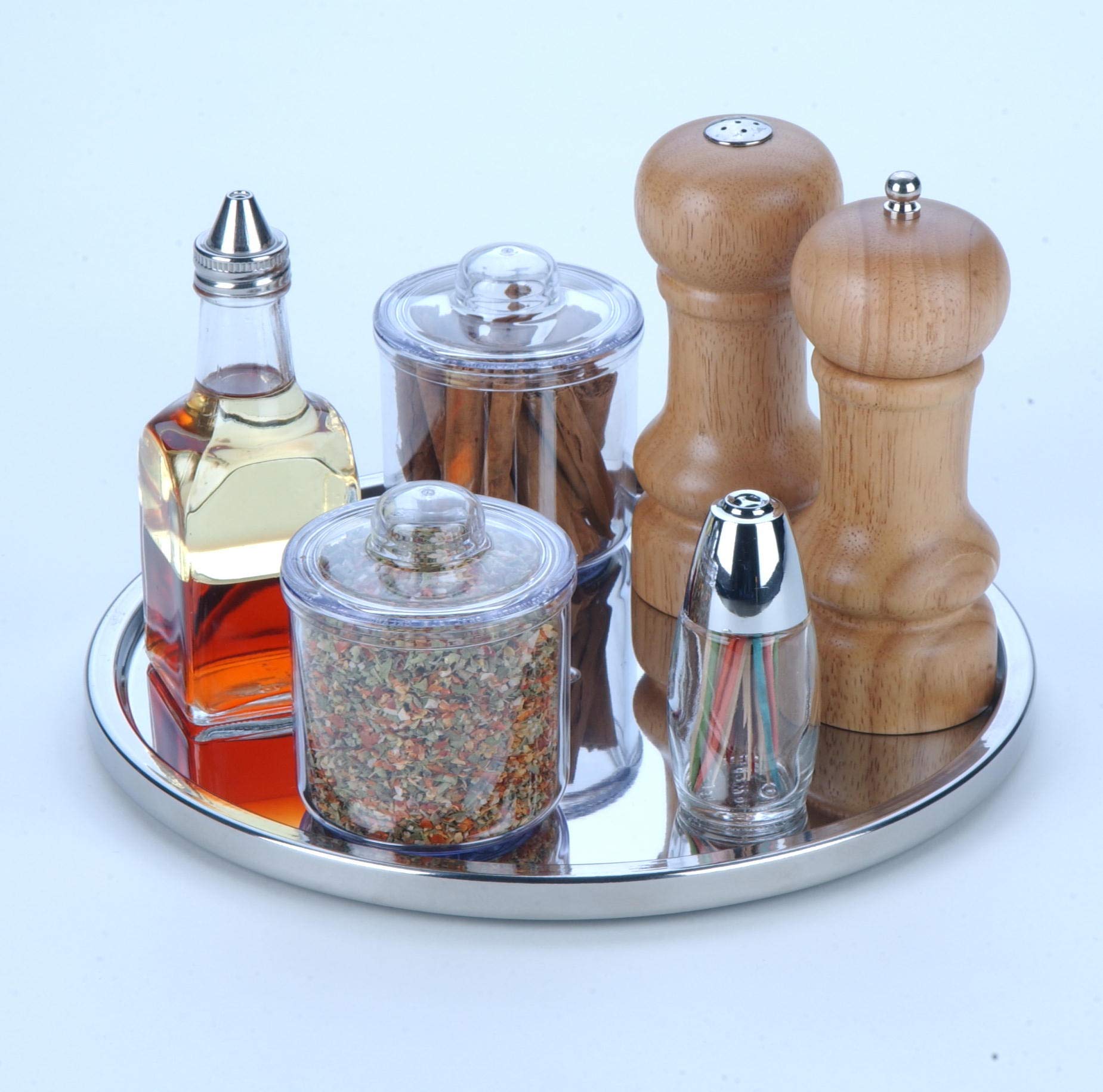 Dial Industries Lazy Susan Stainless Steel Turntable Organizer, Single Tier