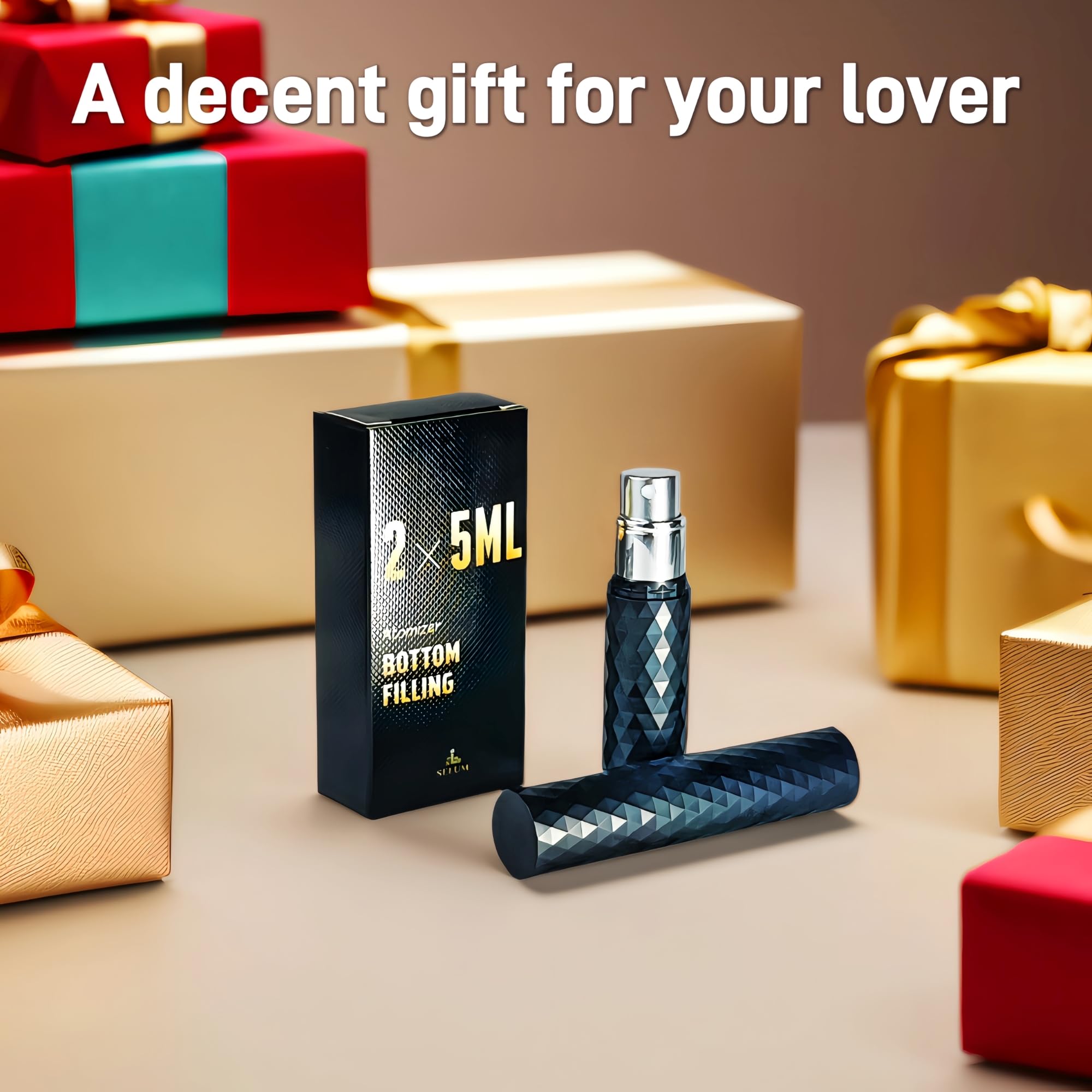 Deluxe Travel Cologne Sprayer 5Ml, Bottom-Filling (2 Pcs) Leak Proof,Cologne Atomizer For Men, Cologne Perfume Travel Bottle Ref