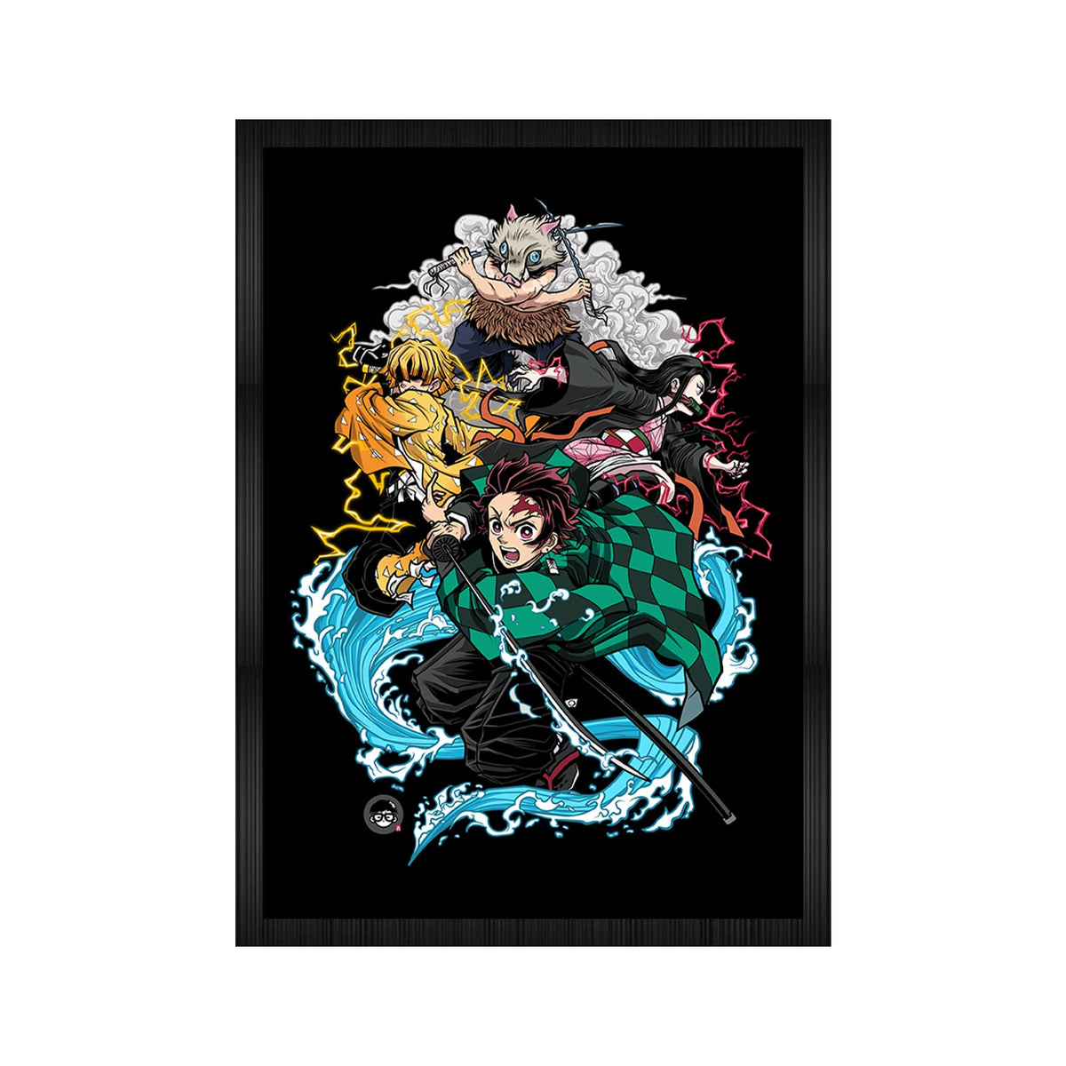Codersparadise Engineered Wood Demon Slayer Wall Poster Frames|Aesthet ...