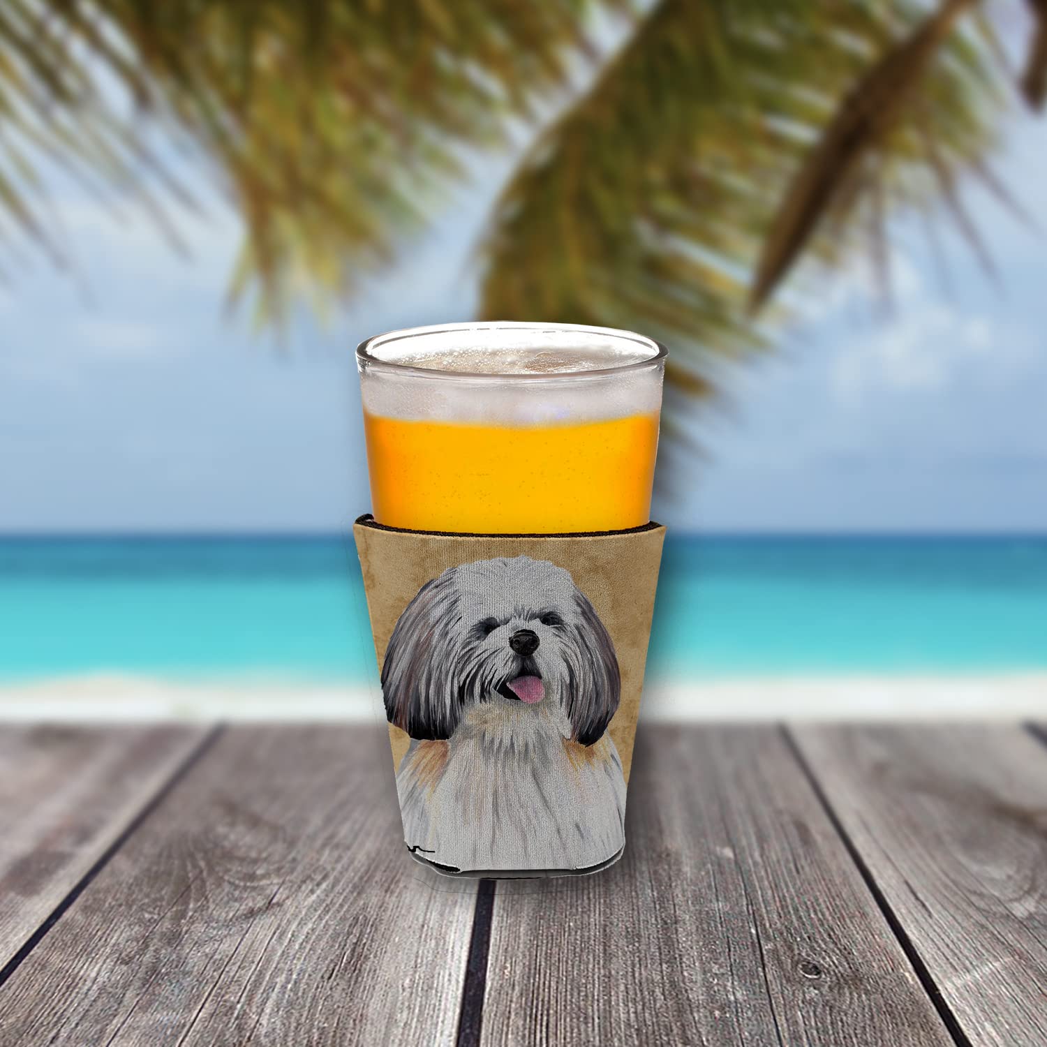 Shih Tzu Red Solo Cup Beverage Insulator Hugger