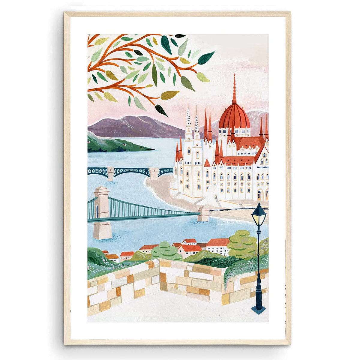 Nationcog Budapest Art Print, Hungary Art Print, Budapest Poster, Travel Gift, Travel Poster, Budapest Wall Art, Travel Gift, Ho