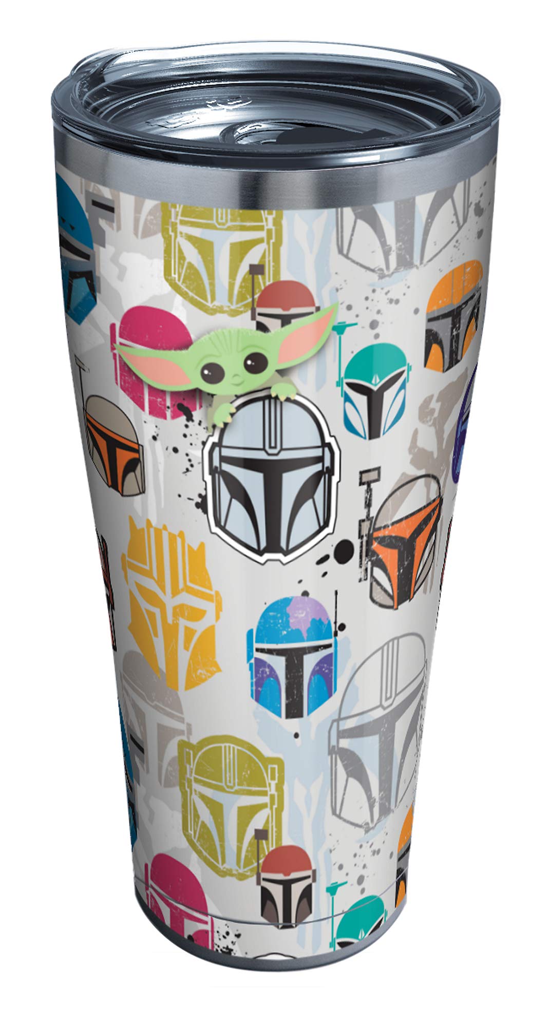 Tervis Triple Walled Star Wars The Mandalorian Peekaboo Insulated Tumbler Cup Keeps Drinks Cold & Hot, 30Oz Legacy, Stainless St