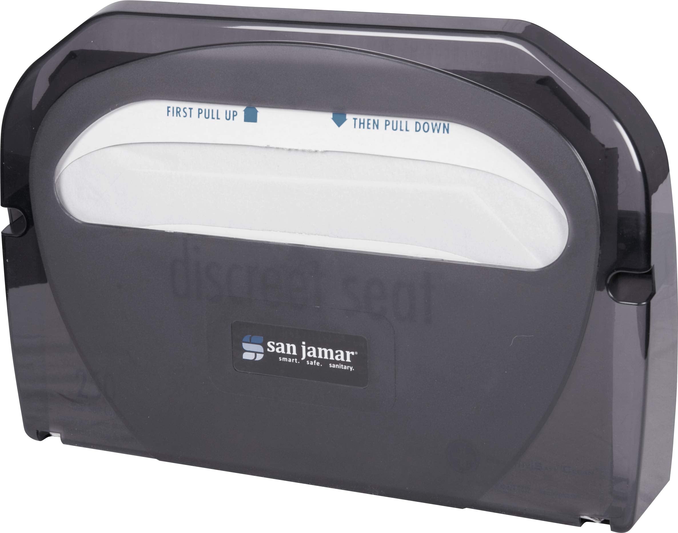 San Jamar Ts510Tbk Toilet Seat Cover Dispenser, Black Pearl