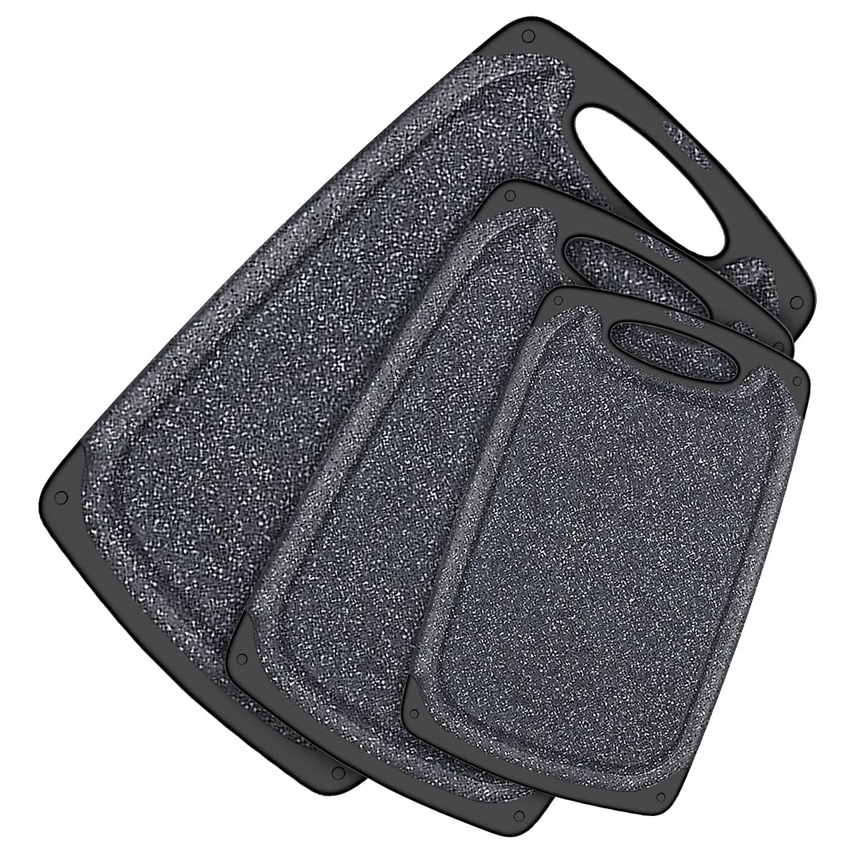 KIMIUP Kitchen cutting Board (Set of 3) Professional chopping Boards Sets Dishwasher Safe cutting Boards With Juice grooves & carrying Handle & No BPA