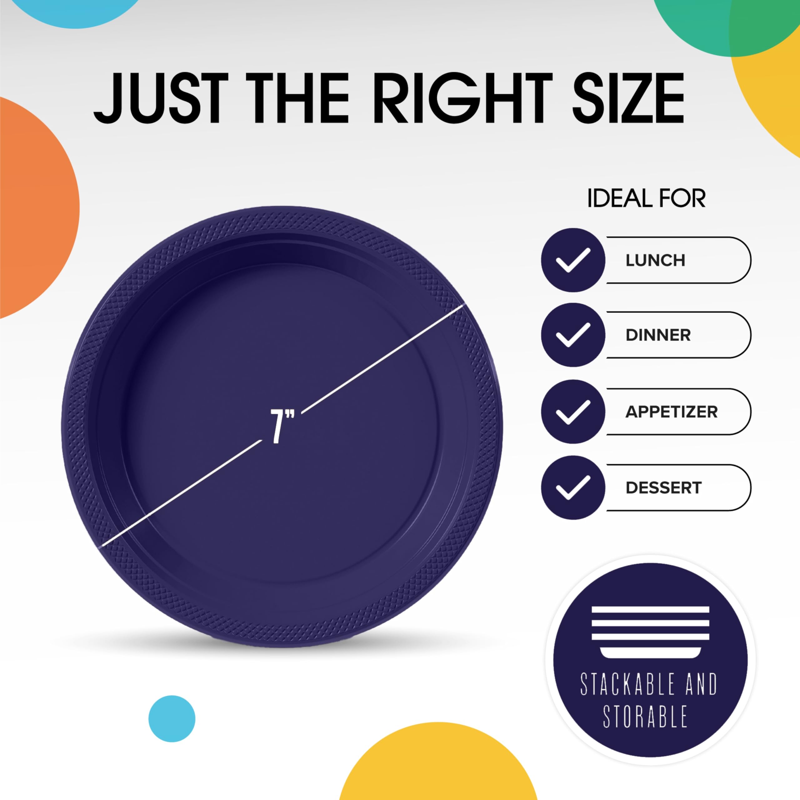 Exquisite Deep Purple Plastic Plates For Party 7 Deep Purple Disposable Plates For Party Supplies 50 Pcs Disposable Dinner Pla