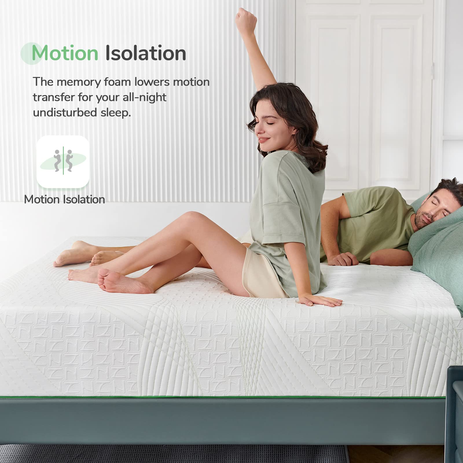 Novilla Twin Mattress, Memory Foam Mattress Twin Size 10 Inch, Cooling Twin Mattress In A Box For Back Pain Relief, Medium Firm
