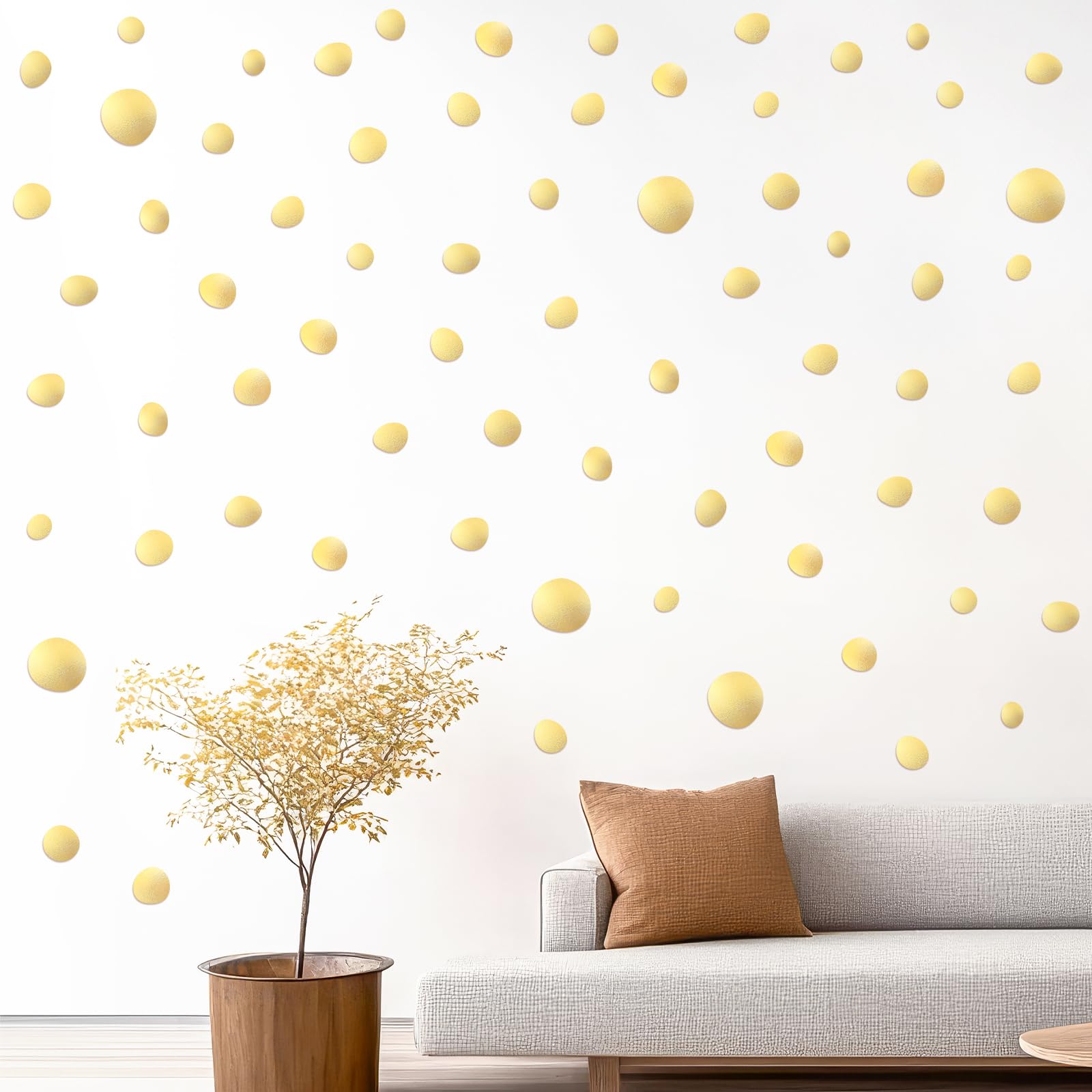 TaoBary 15 Sheet 300 Pcs Irregular Polka Dots Boho Wall Decal Terrazzo Playroom Bedroom Removable Modern Vinyl Boho Wall Sticker