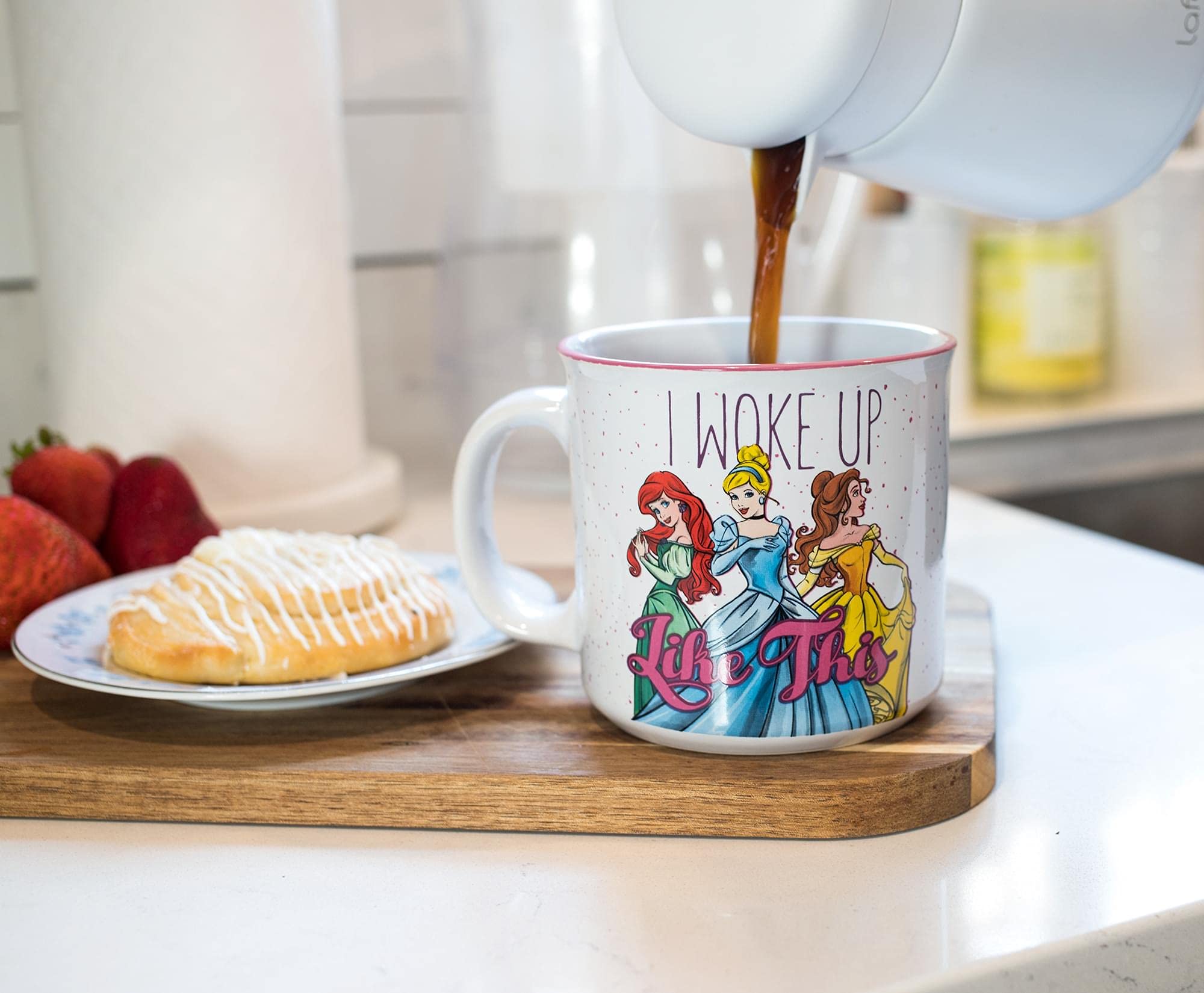 Disney Princess ''I Woke Up Like This'' Ceramic Camper Mug | Holds 20 Ounces