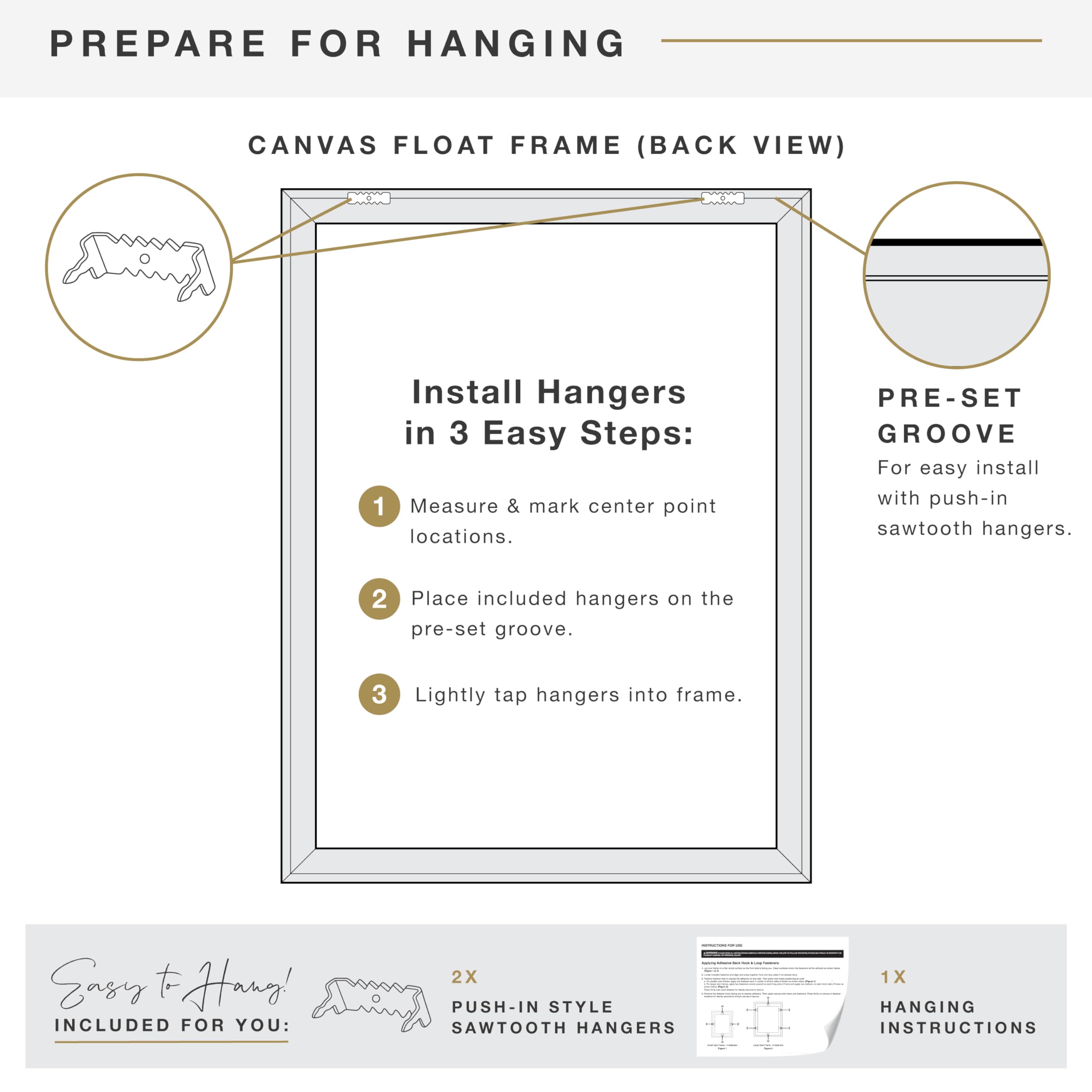 Mcs Canvas Float Frames 18X24 Frame, Black Frame For Finished Canvases, Vertical & Horizontal Wall Hanging Large Frame With Adhe