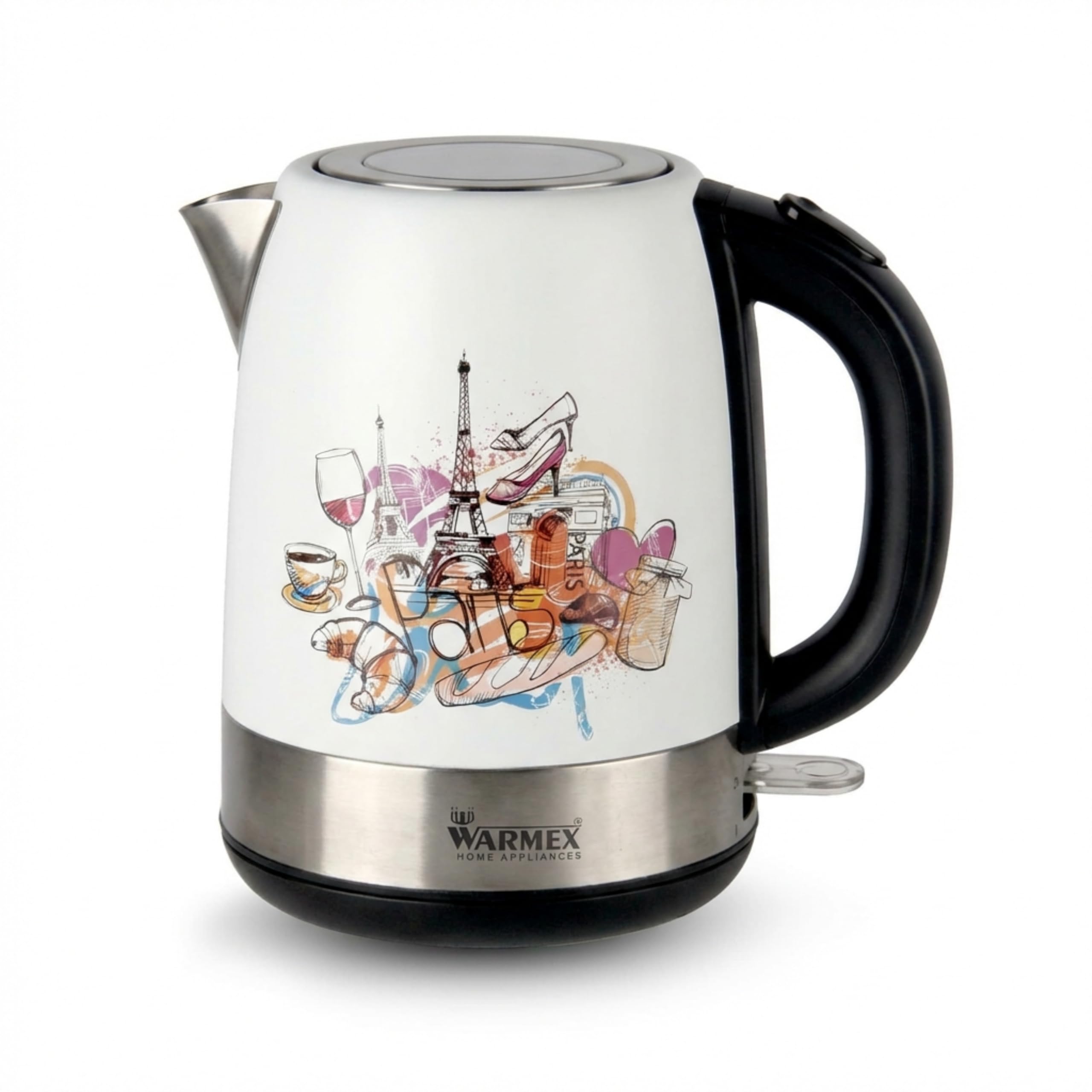 Warmex 1.2 Ltr Electric Kettle For Hot Water | Bonjour 2000 W Stainless Steel Kettle | On-Off Switch With Indicator | Detachable