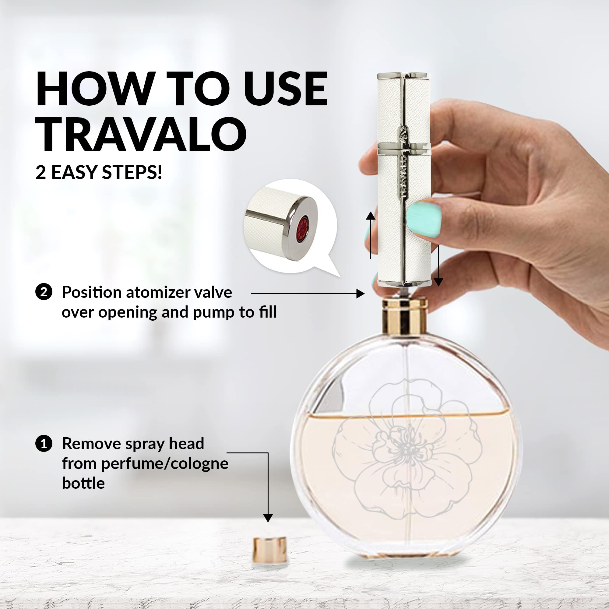 Travalo Milano Perfume Atomizer Travel Refill U-Change System Tsa Approved | Reusable Airtight Easy Fill Mini Pump Sprayer Light