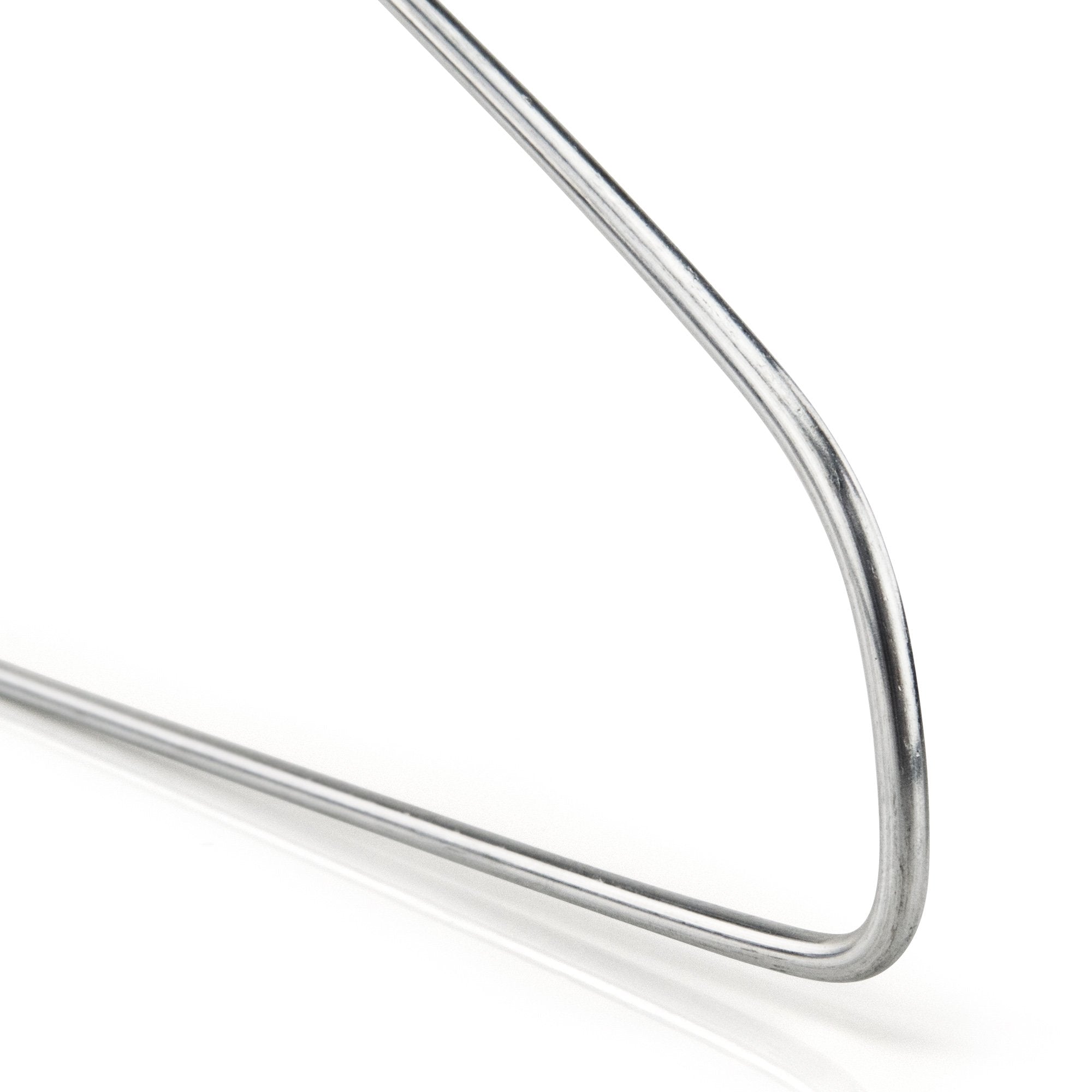 HANGERWORLD Silver Metal Wire Clothes Hangers, 16inch, 13 Gauge, 10 Pack, Durable Garment Coat Hangers