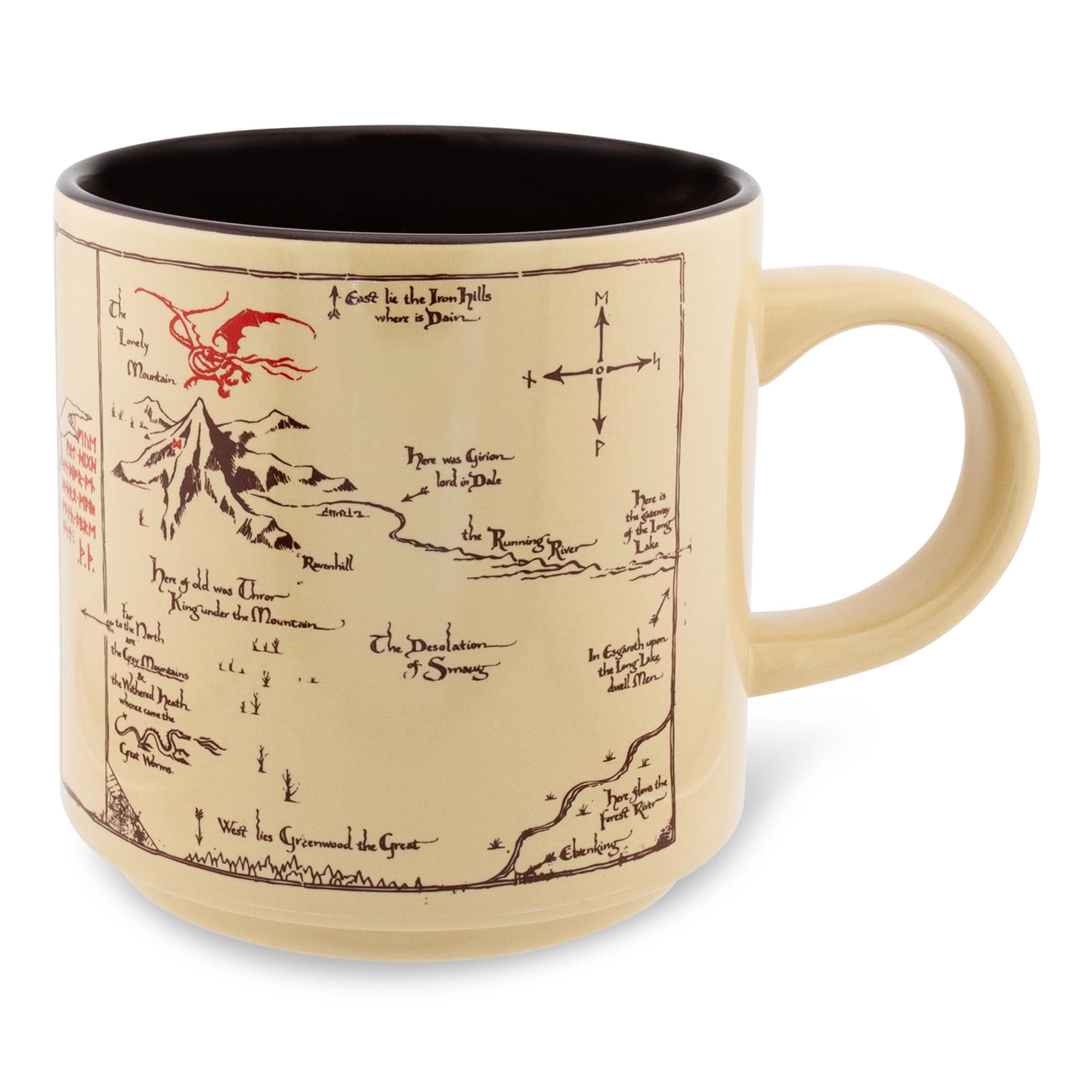 The Hobbit The Shire Map Ceramic Mug  Holds 13 Ounces