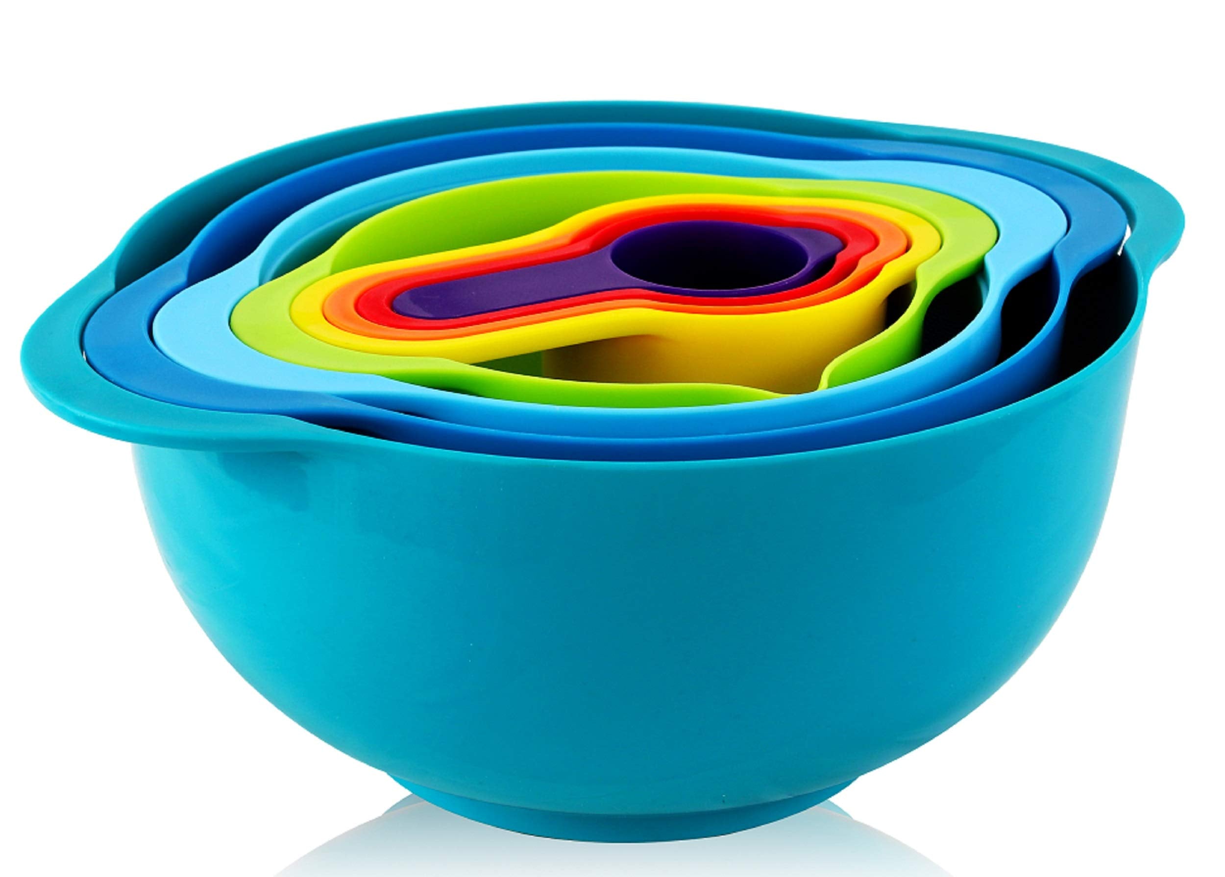 Megachef'S Multipurpose Stackable Mixing Bowl And Measuring Cup Set